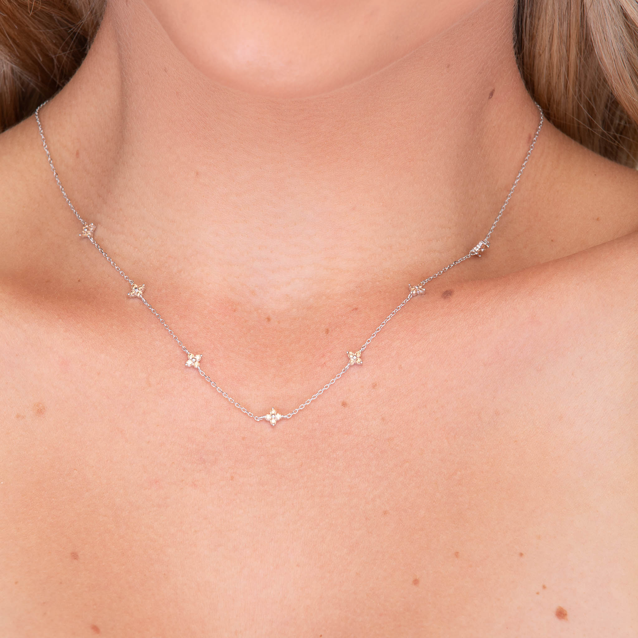 Clover Station Sapphire Necklace - Camile & Stone