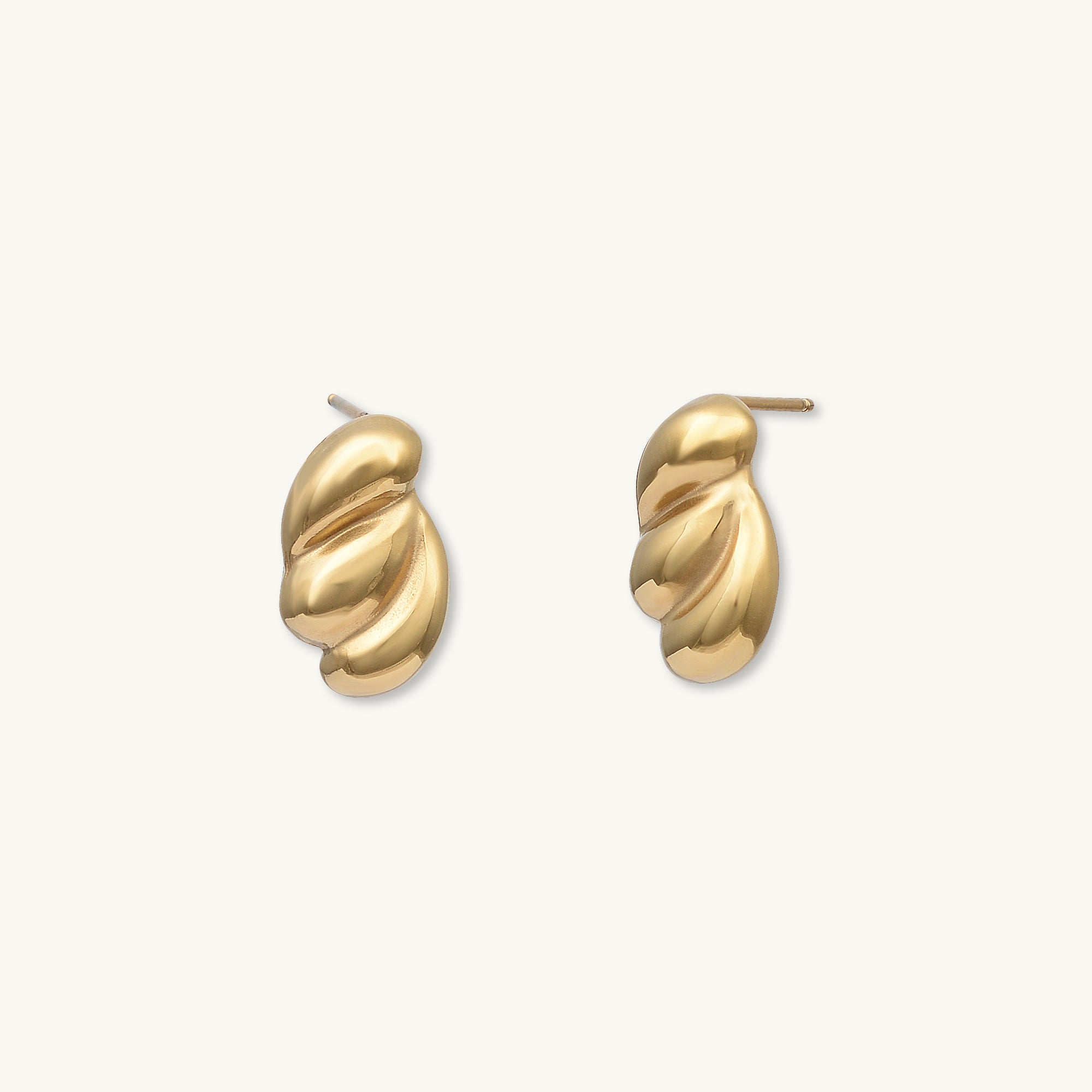 Croissant Dome Stud Earrings - Camile & Stone