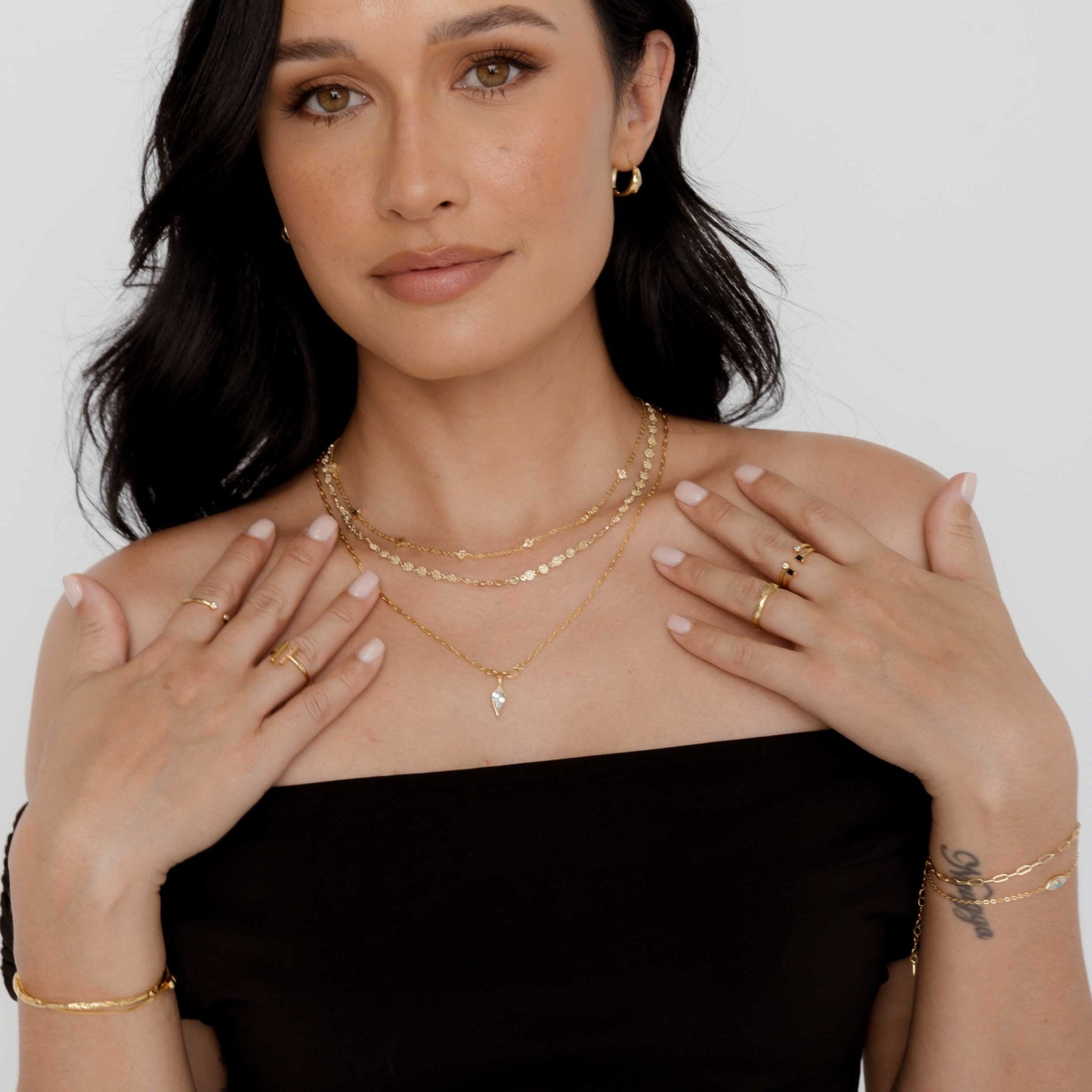 Dome Sapphire Huggie Earrings - Camile & Stone