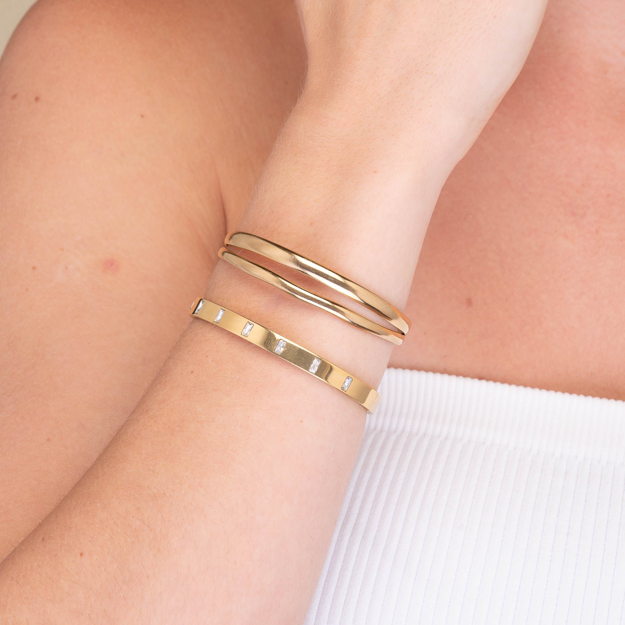 Double Open Cuff Statement Bangle - Camile & Stone