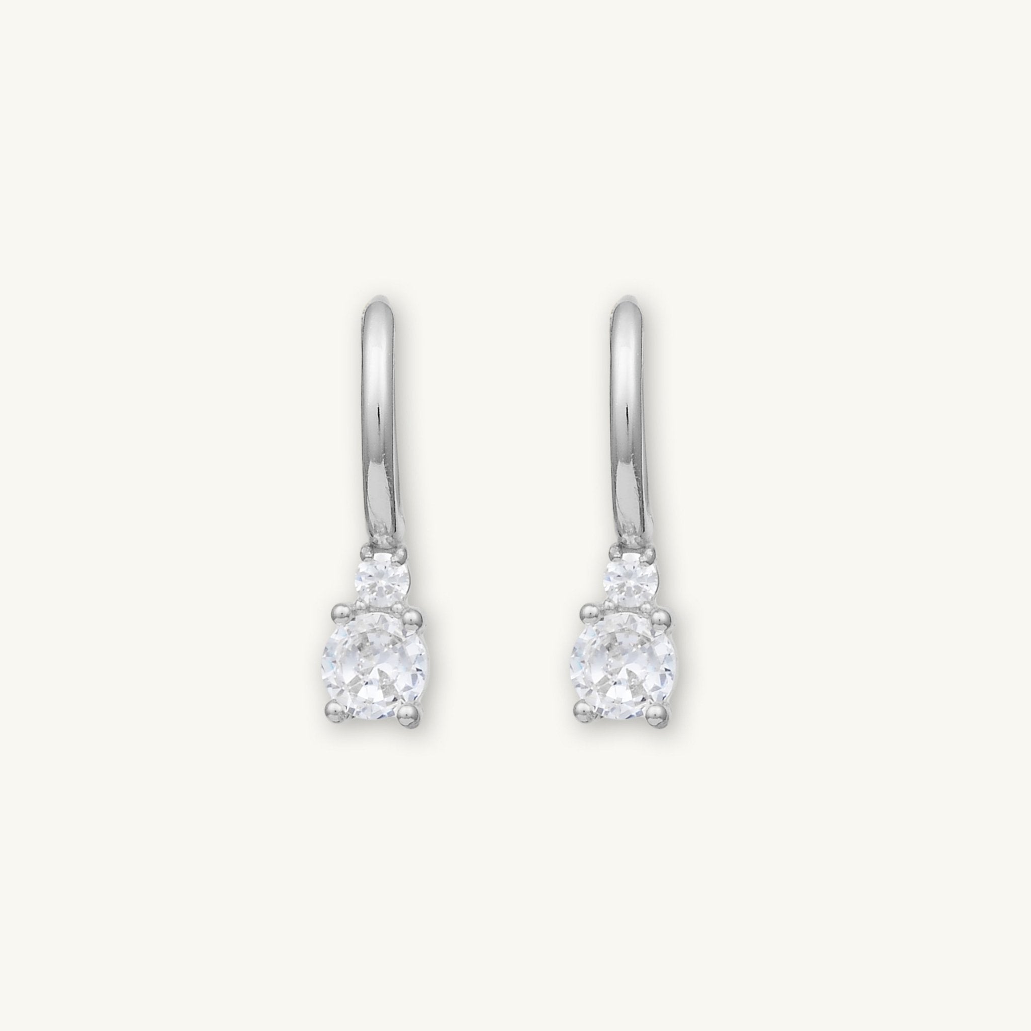 Double Solitaire Huggie Earrings - Camile & Stone