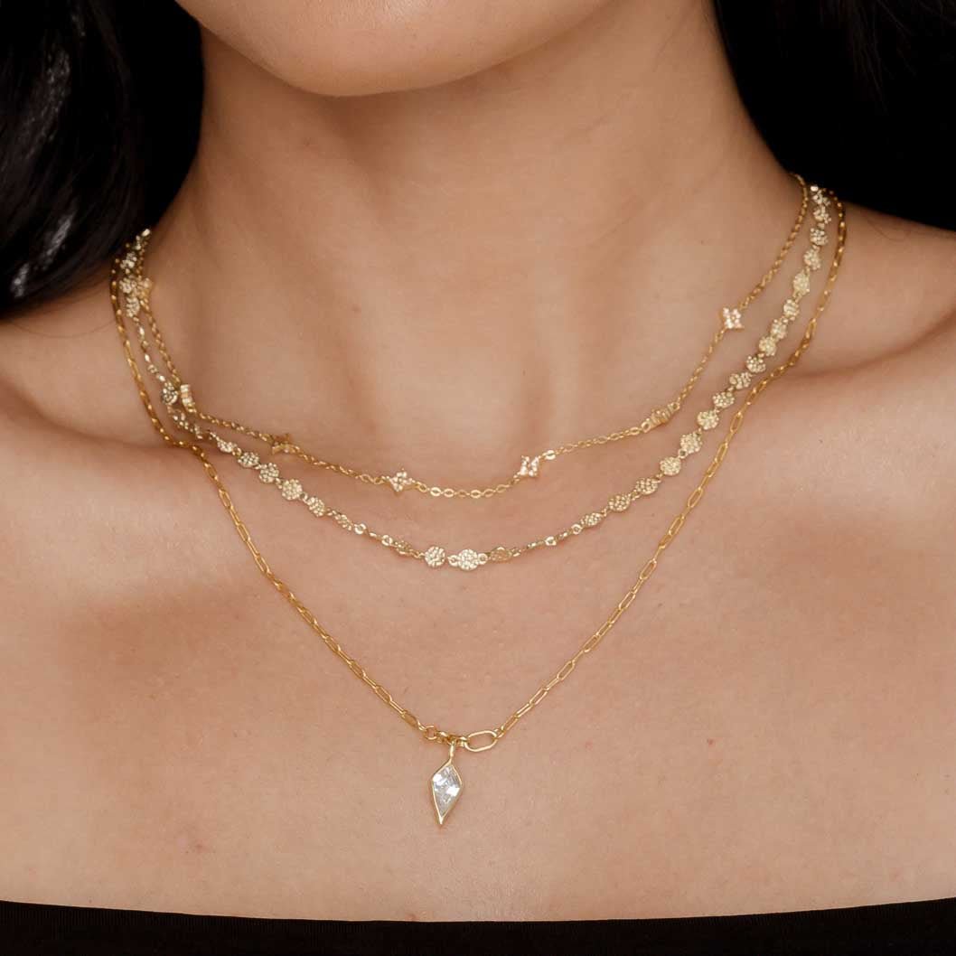 Drop Spike Link Necklace - Camile & Stone