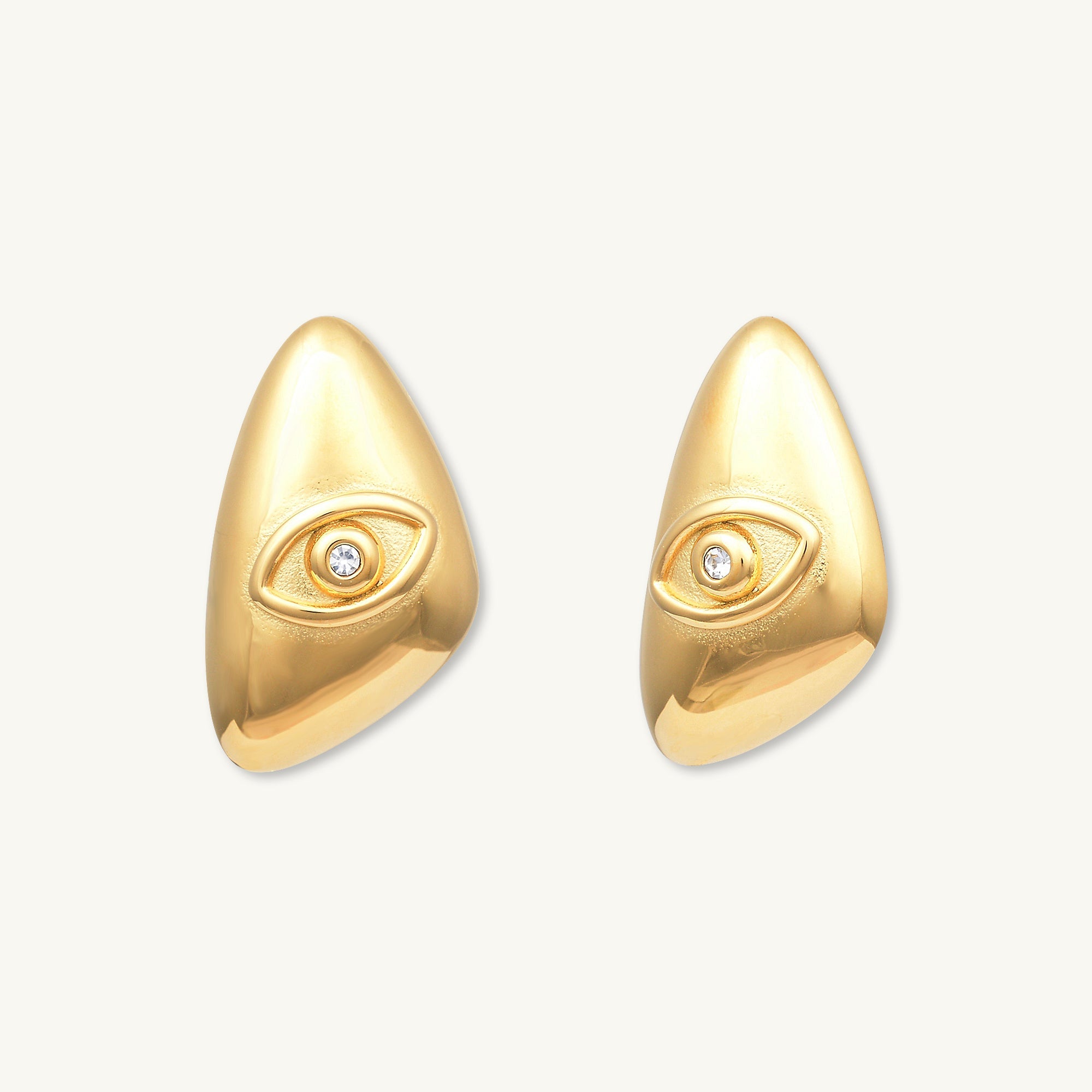 Evil Eye Dome Stud Earrings - Camile & Stone