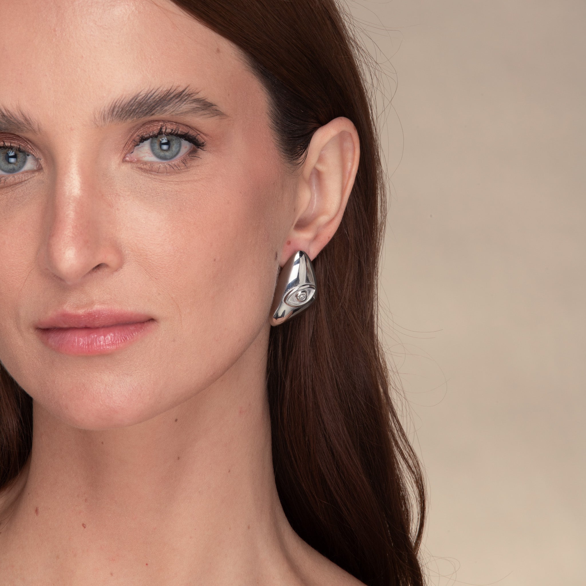 Evil Eye Dome Stud Earrings - Camile & Stone