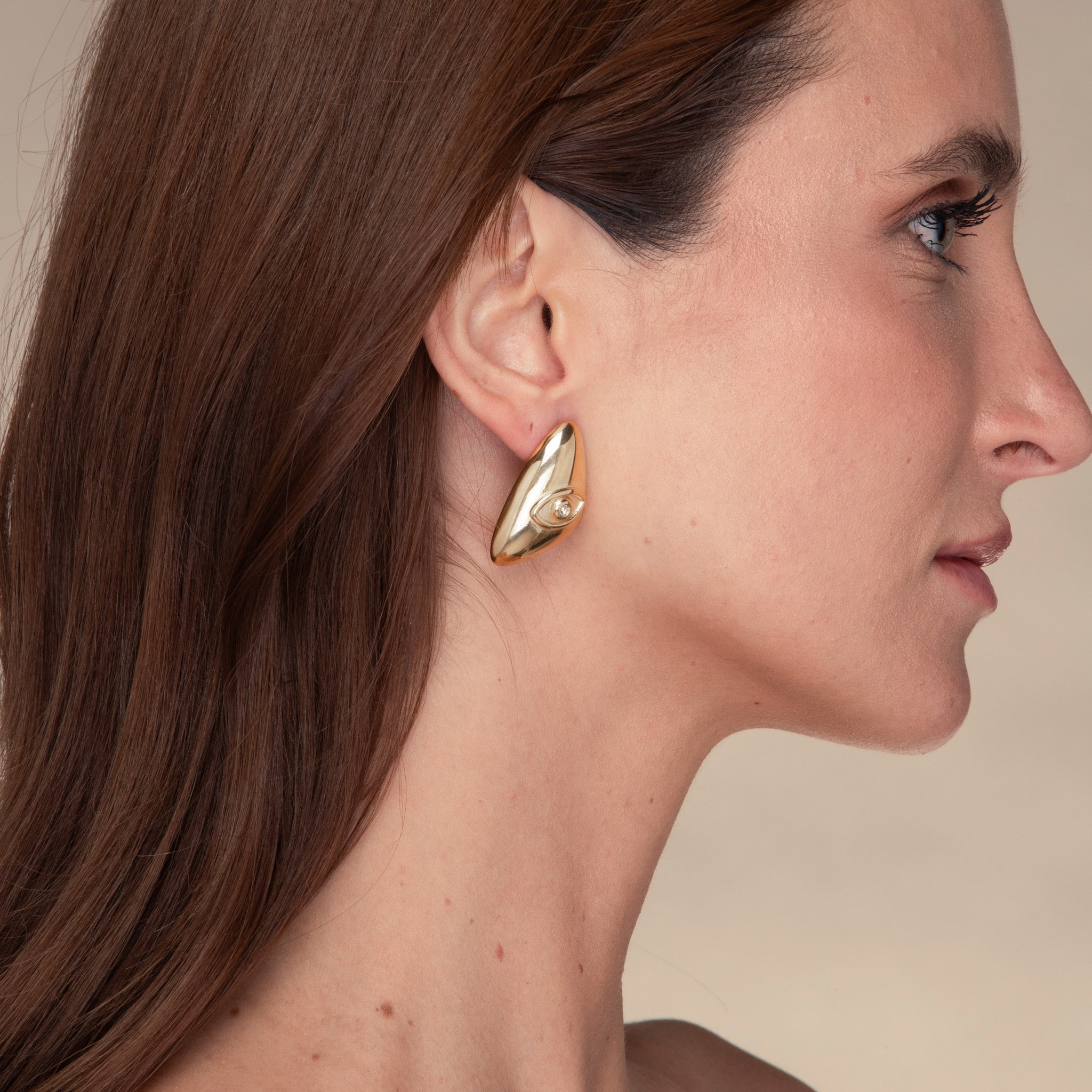 Evil Eye Dome Stud Earrings - Camile & Stone