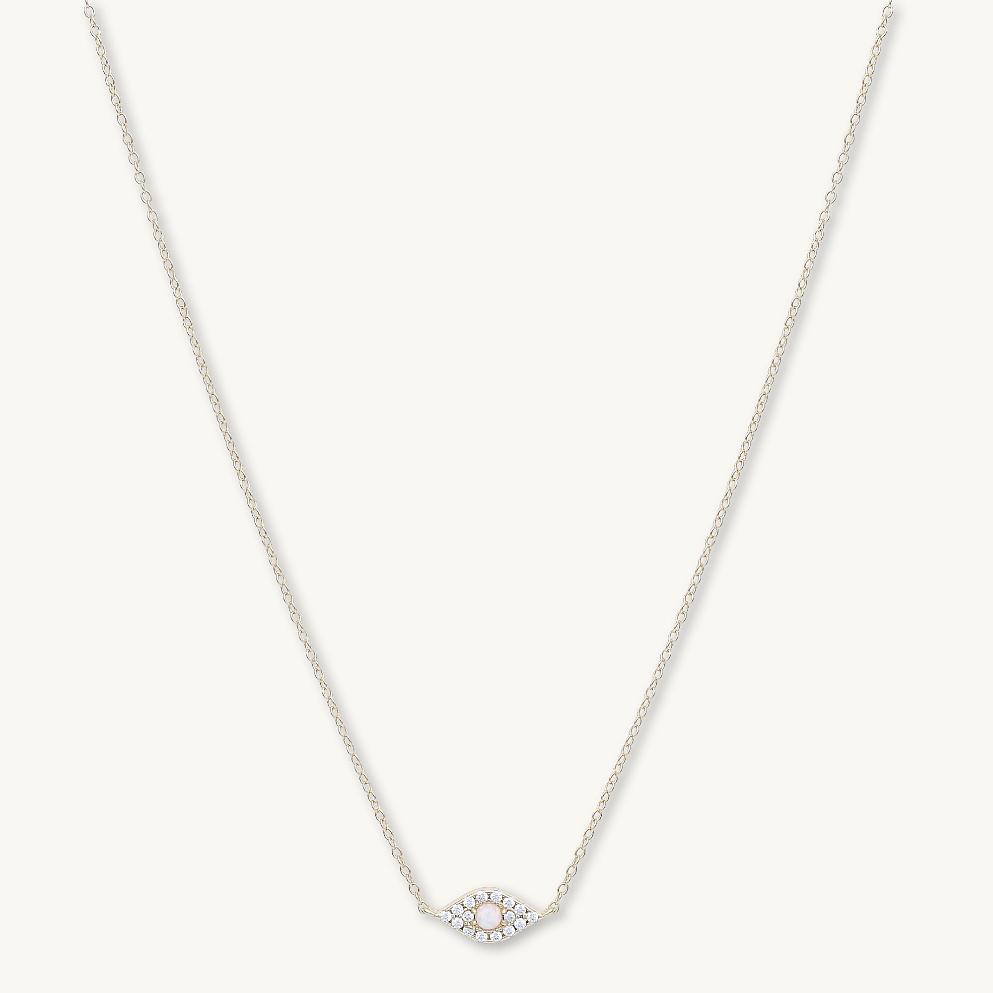 Evil Eye Opal Pave Necklace - Camile & Stone