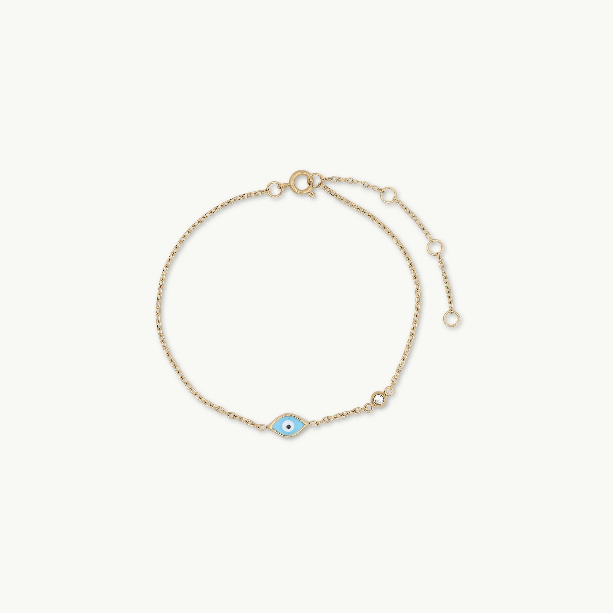 Evil Eye Turquoise Solitaire Bracelet - Camile & Stone