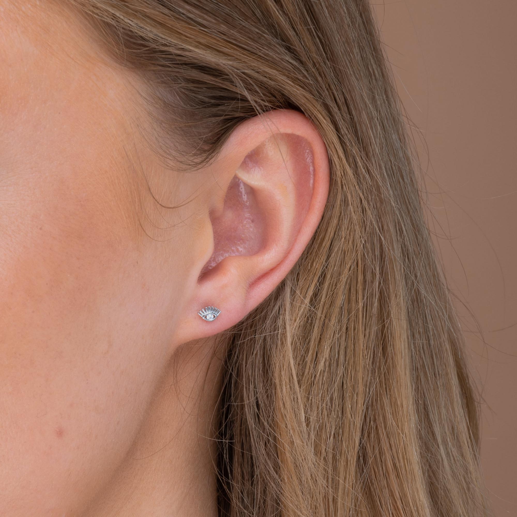 Evil Eye Zirconia Stud Earrings - Camile & Stone