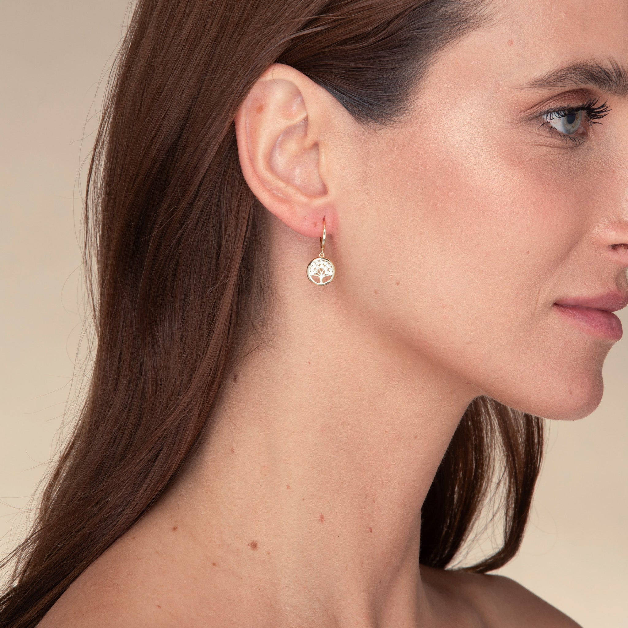Family Tree Zirconia Huggie Earrings - Camile & Stone