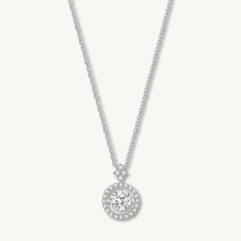 Floating Solitaire Moissanite Necklace 0.8 Carat - Camile & Stone