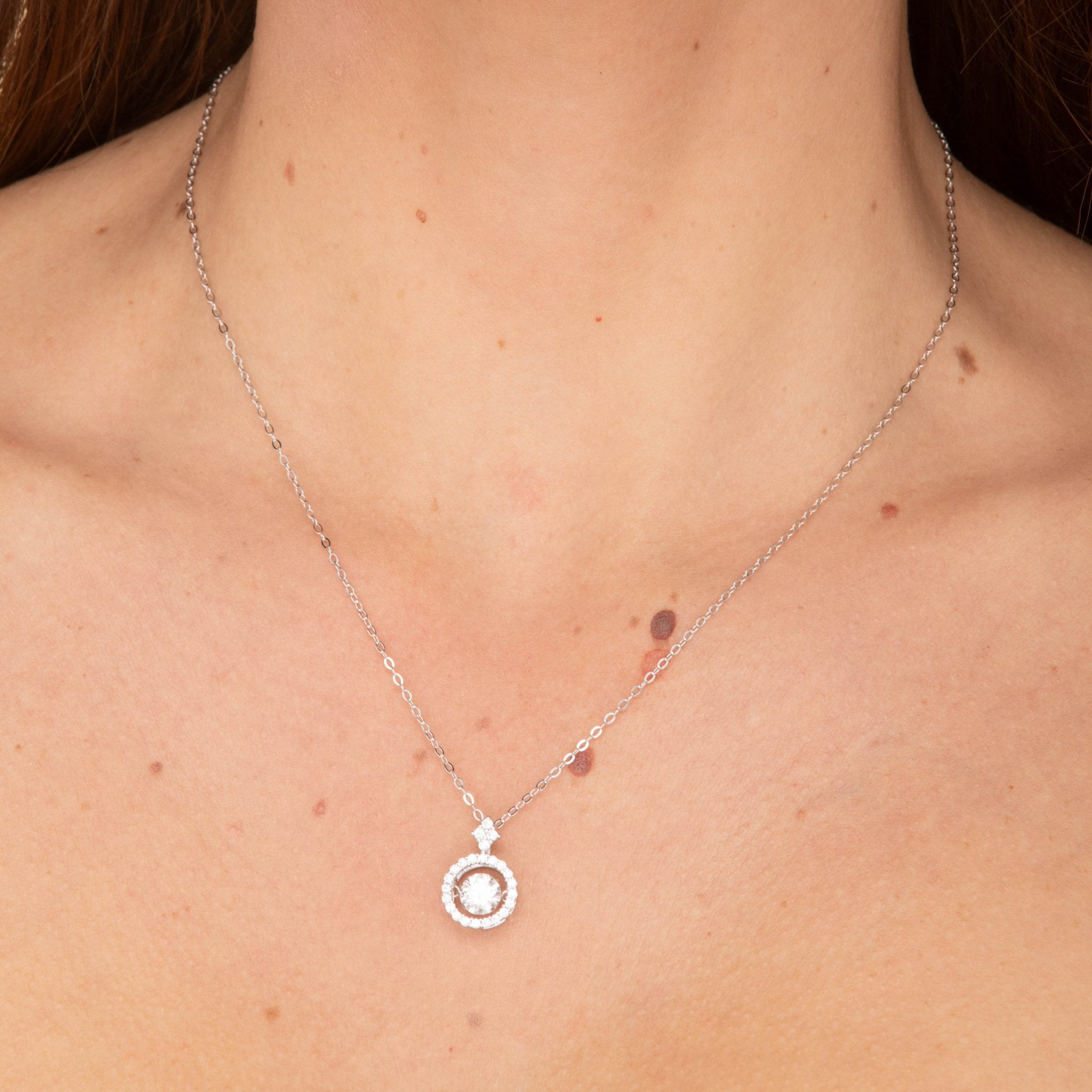 Floating Solitaire Moissanite Necklace 0.8 Carat - Camile & Stone