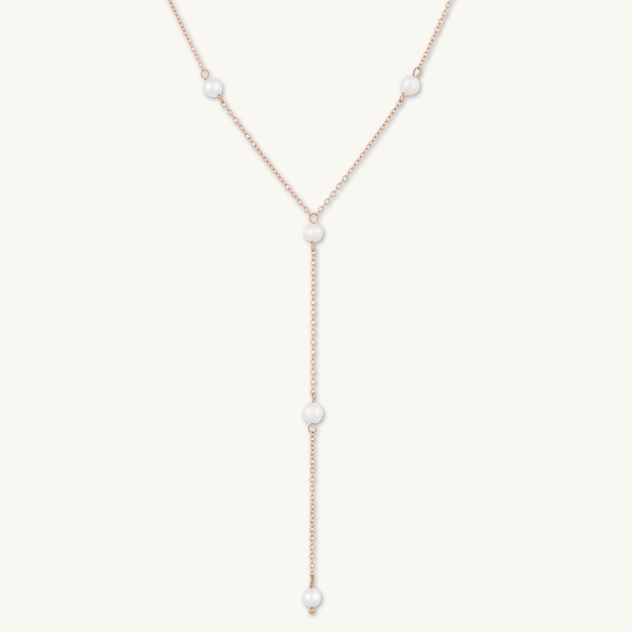 Freshwater Drop Pearl Y Long Necklace - Camile & Stone