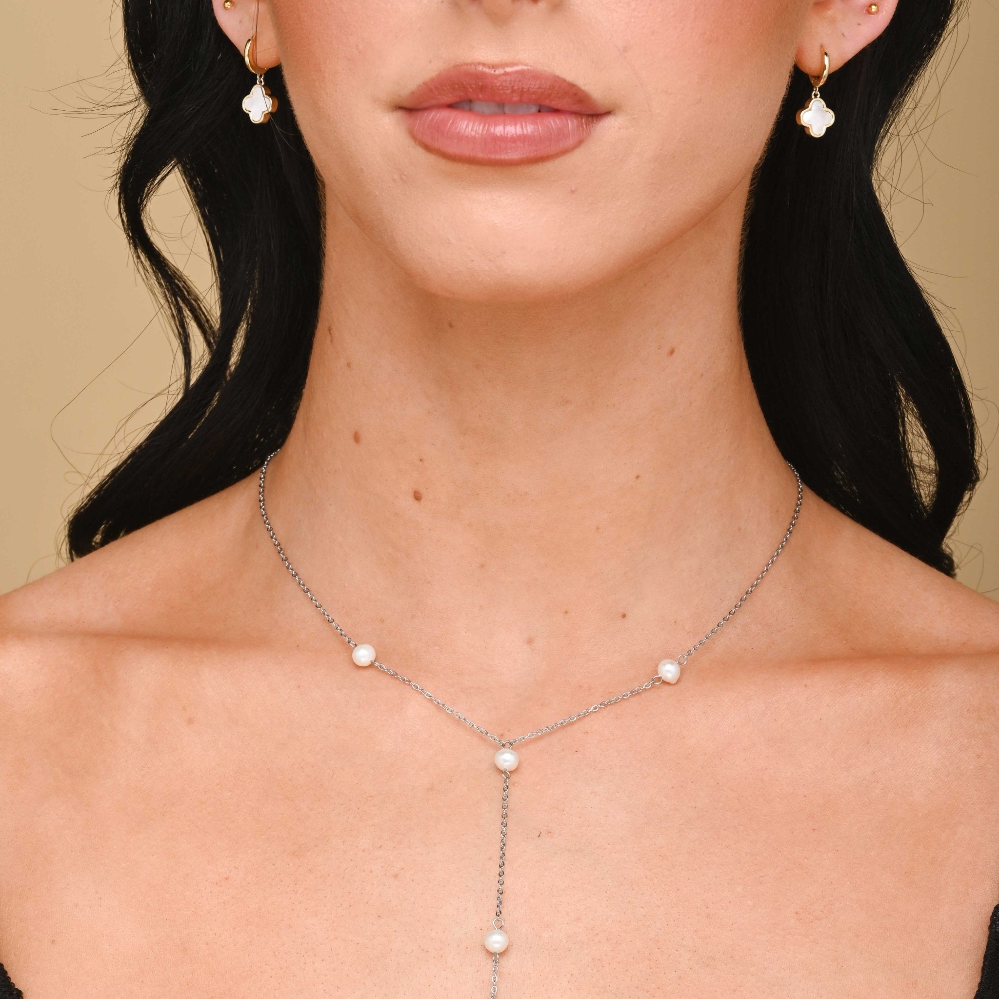Freshwater Drop Pearl Y Long Necklace - Camile & Stone