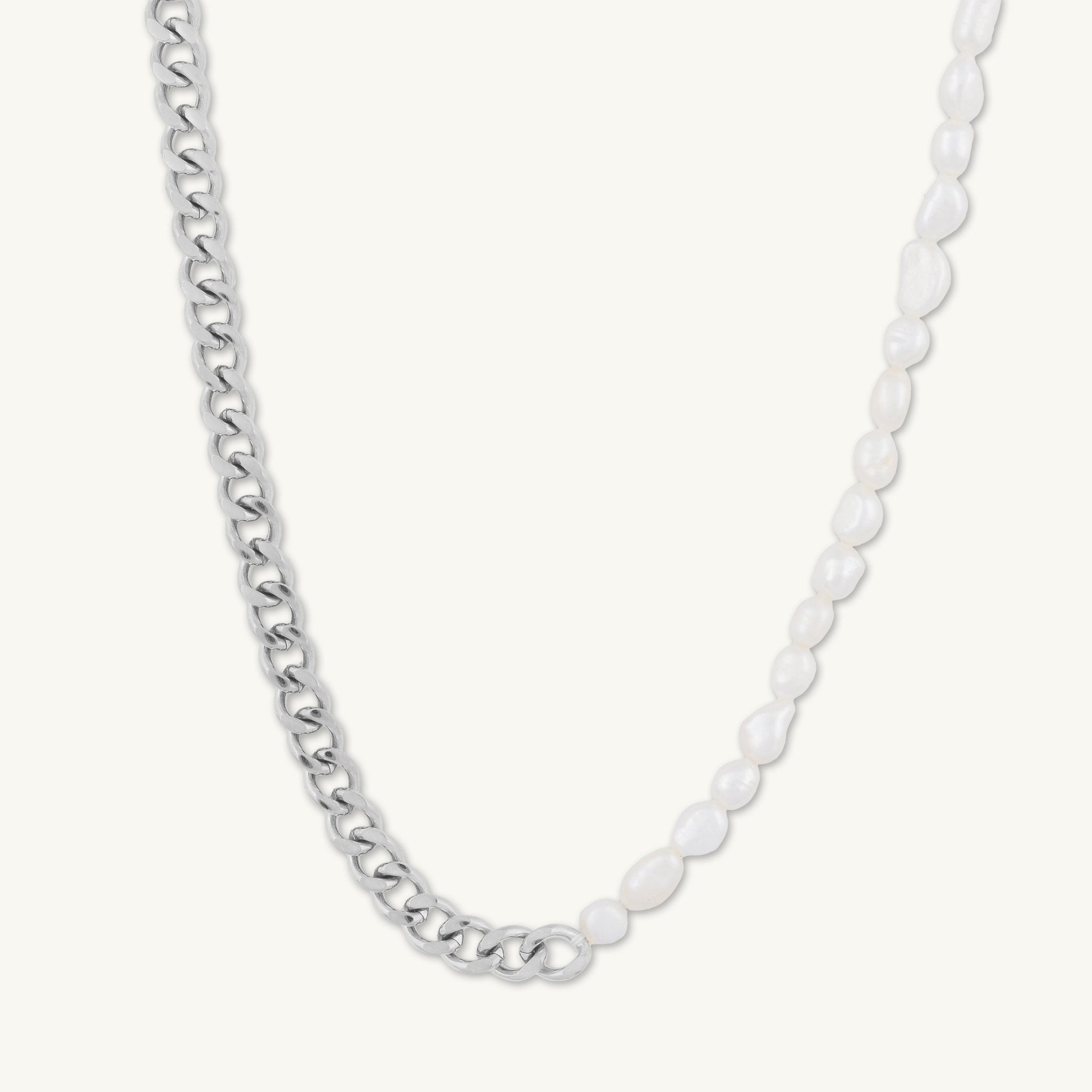 Freshwater Pearl Cuban Toggle Necklace - Camile & Stone