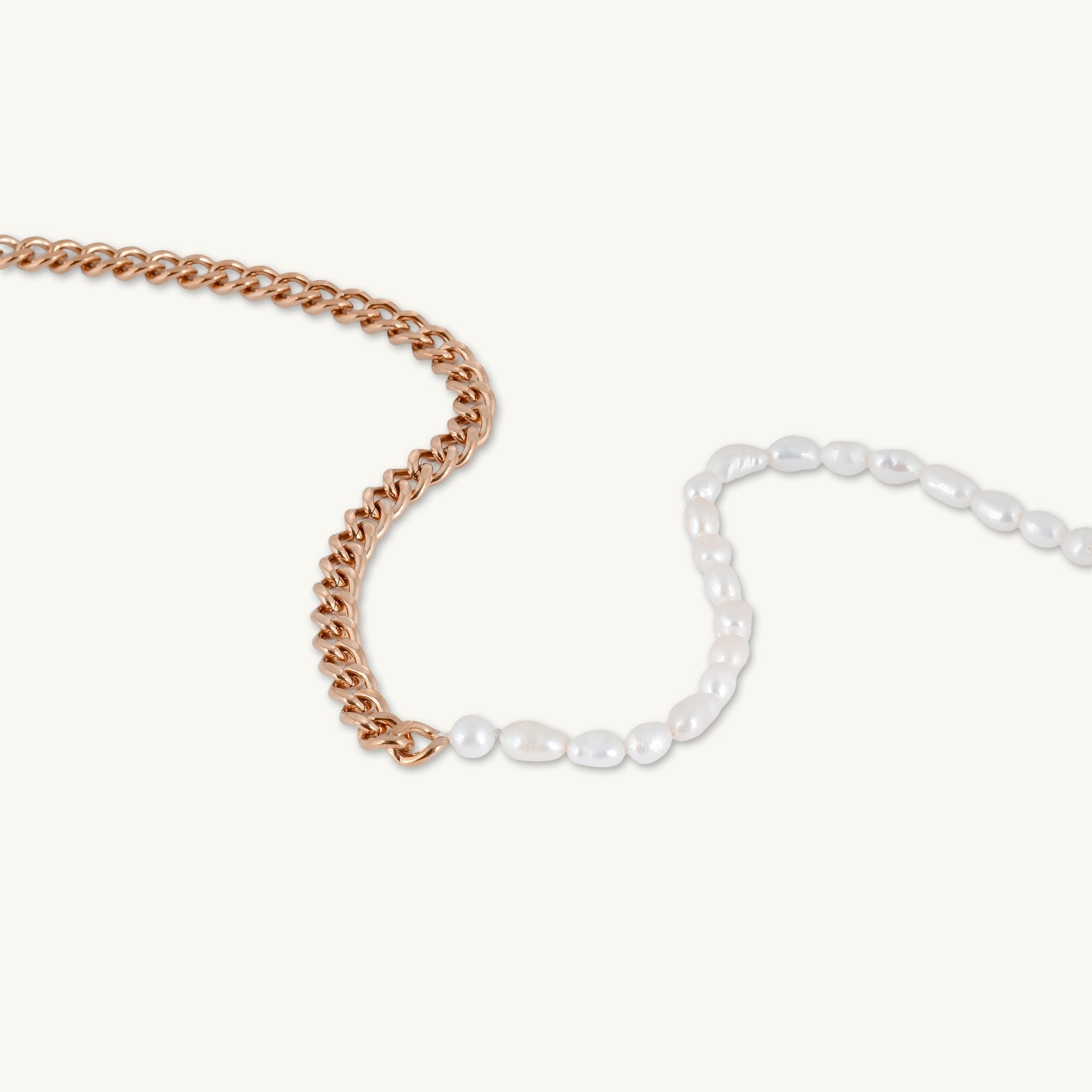 Freshwater Pearl Cuban Toggle Necklace - Camile & Stone