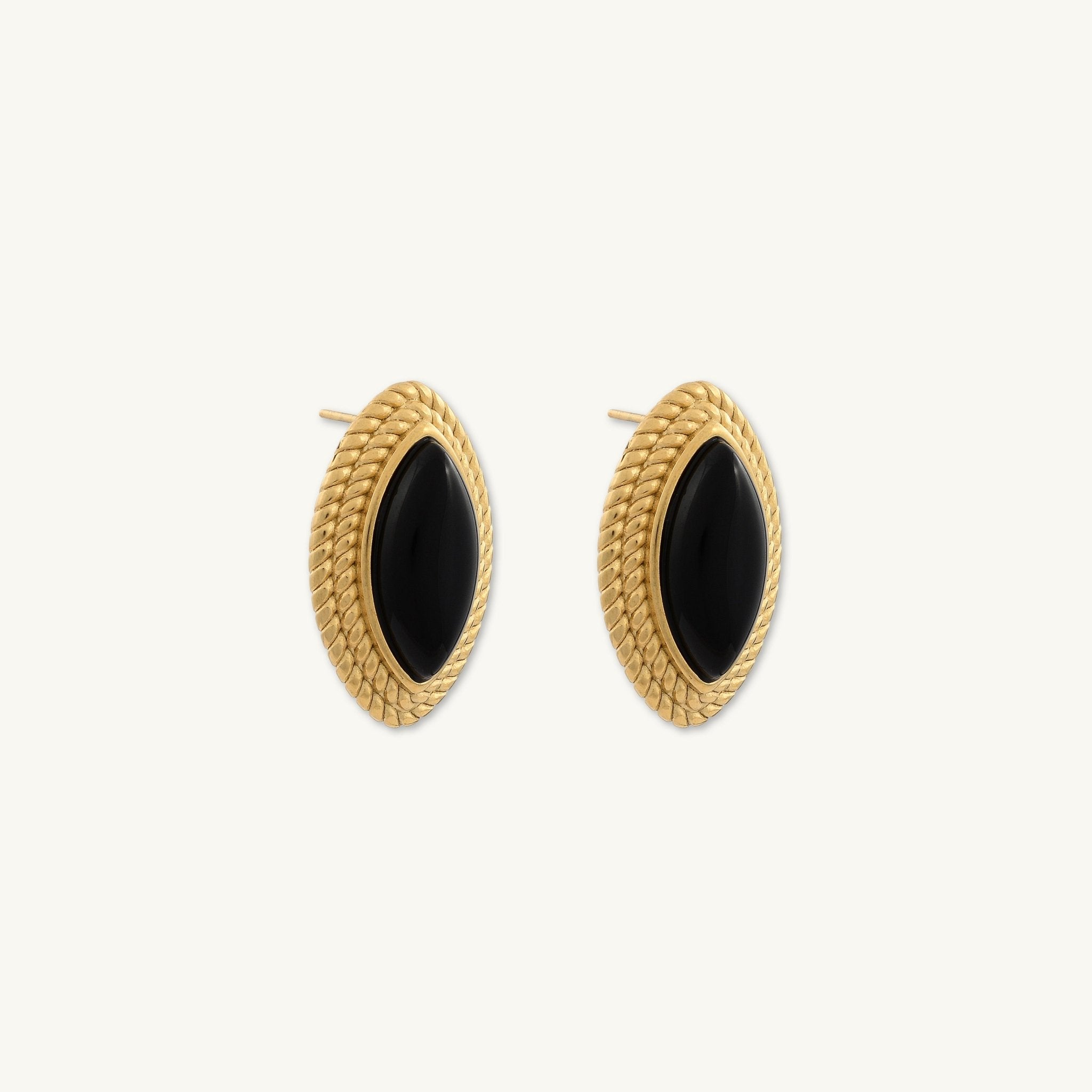 Freya Vintage Black Onyx Earrings - Camile & Stone