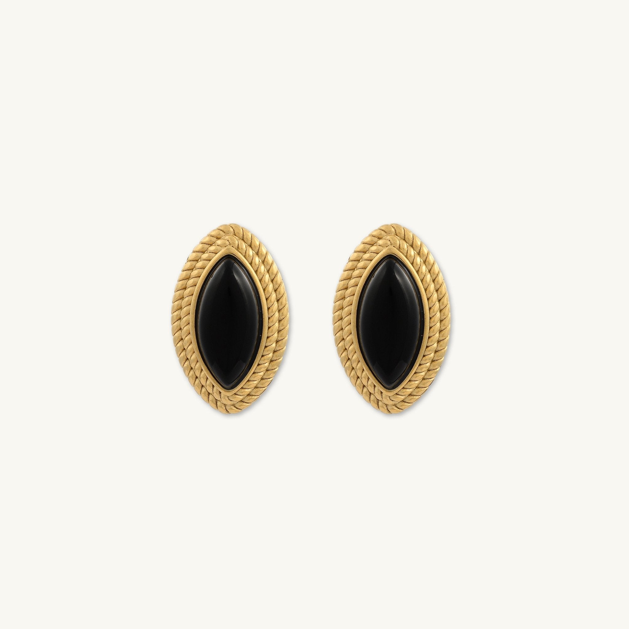 Freya Vintage Black Onyx Earrings - Camile & Stone