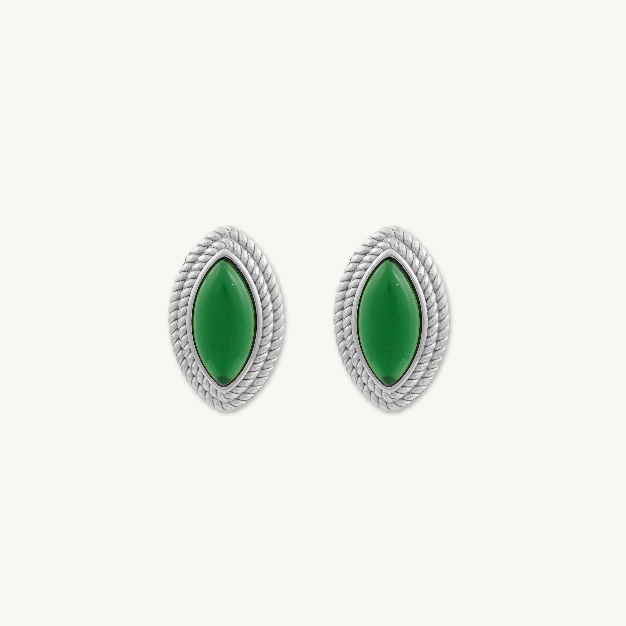 Freya Vintage Emerald Earrings - Camile & Stone