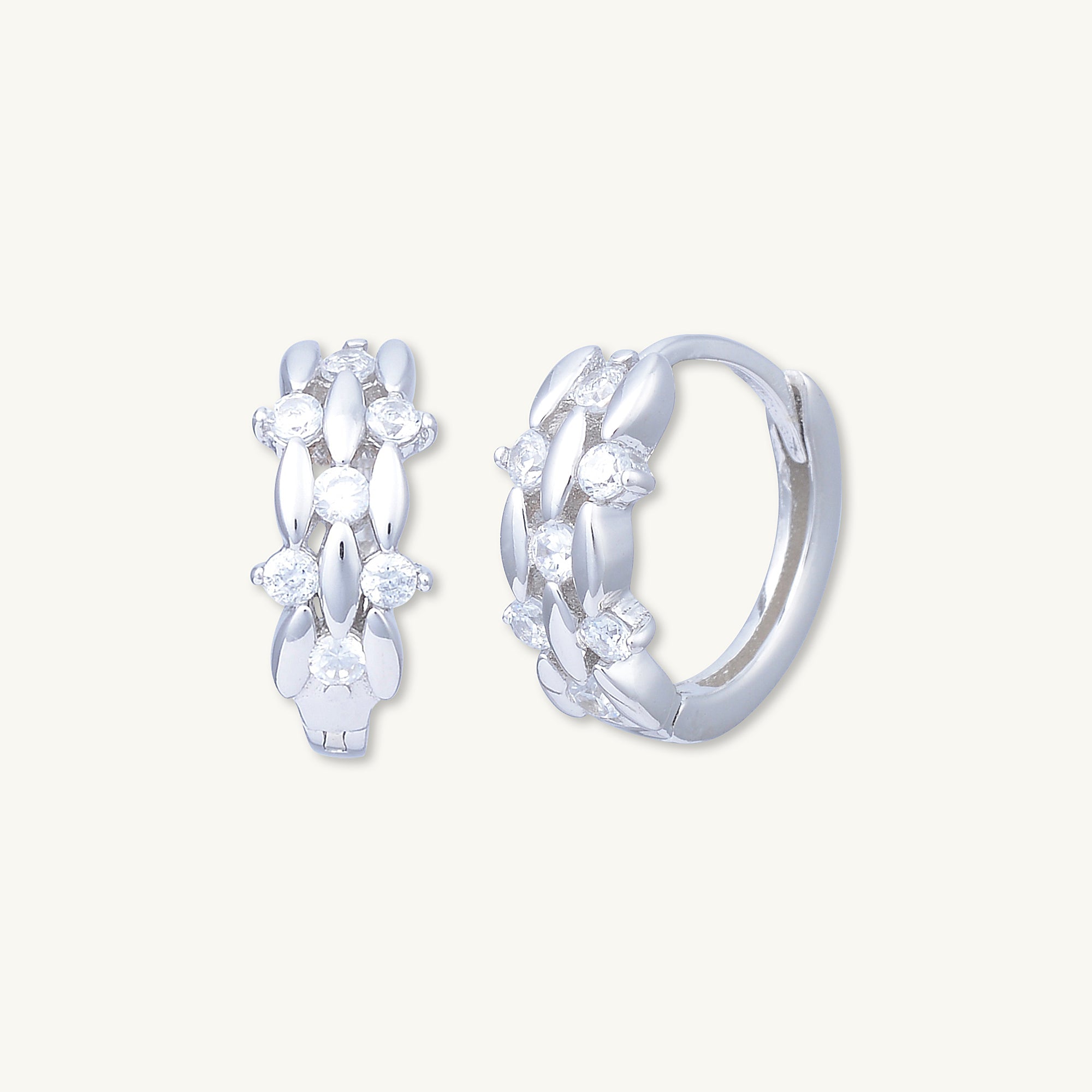 Gaia Sapphire Huggie Hoop Earrings - Camile & Stone