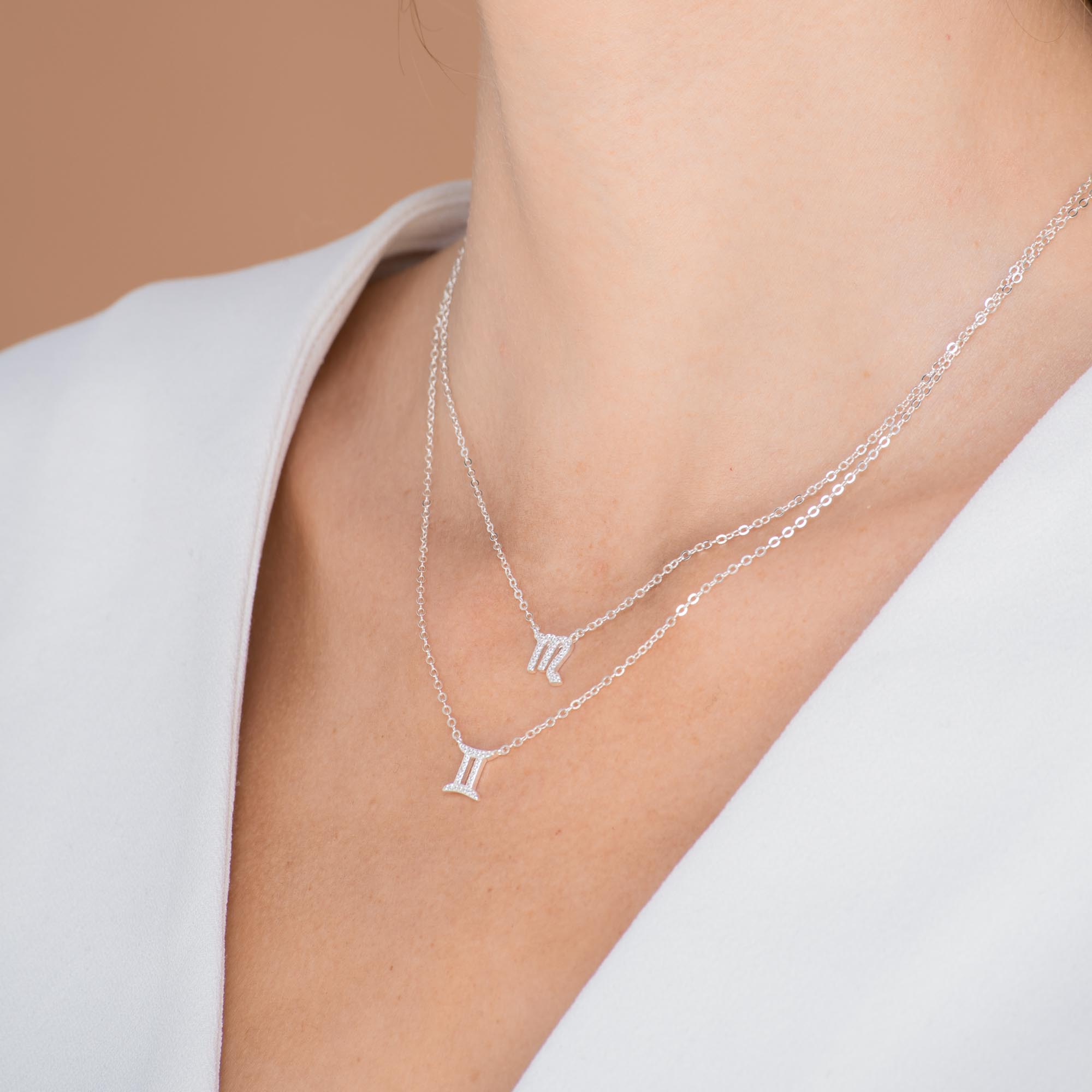 Gemini Sapphire Charm Zodiac Star Sign Necklace - Camile & Stone