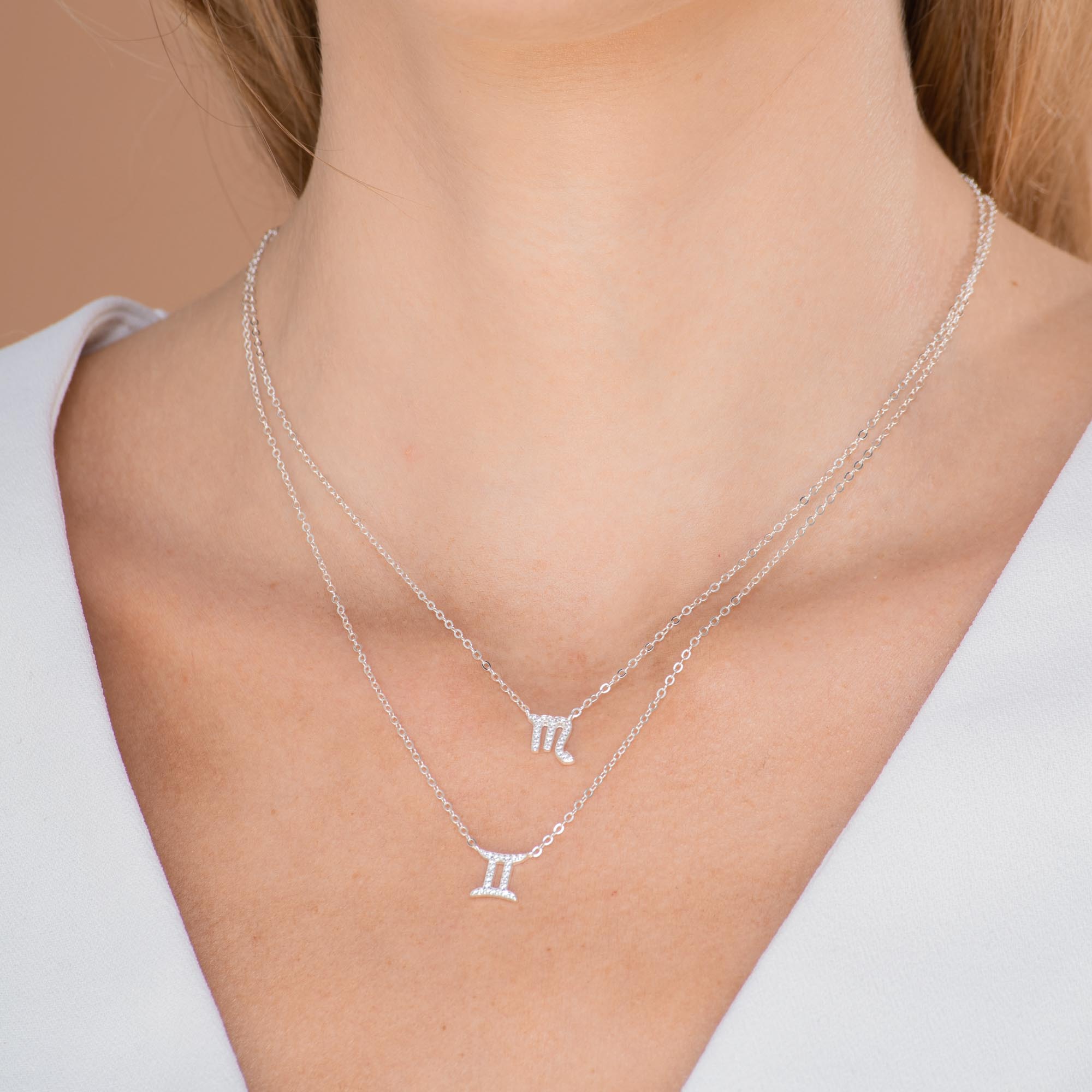 Gemini Sapphire Charm Zodiac Star Sign Necklace - Camile & Stone