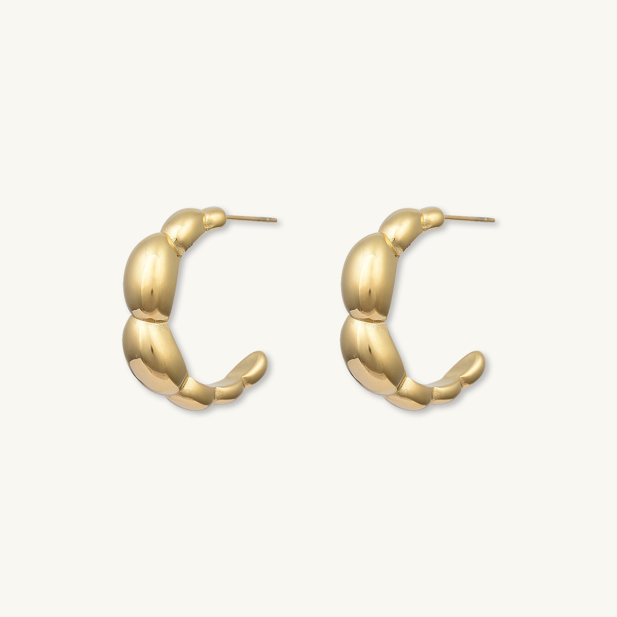 Giselle Dome Hoop Earrings - Camile & Stone