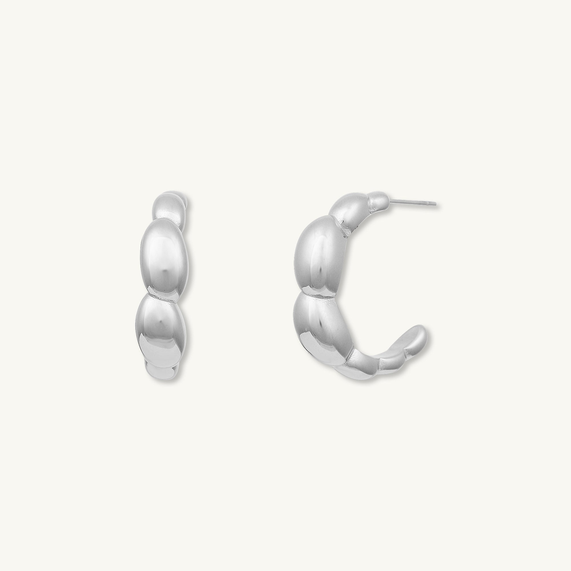 Giselle Dome Hoop Earrings - Camile & Stone