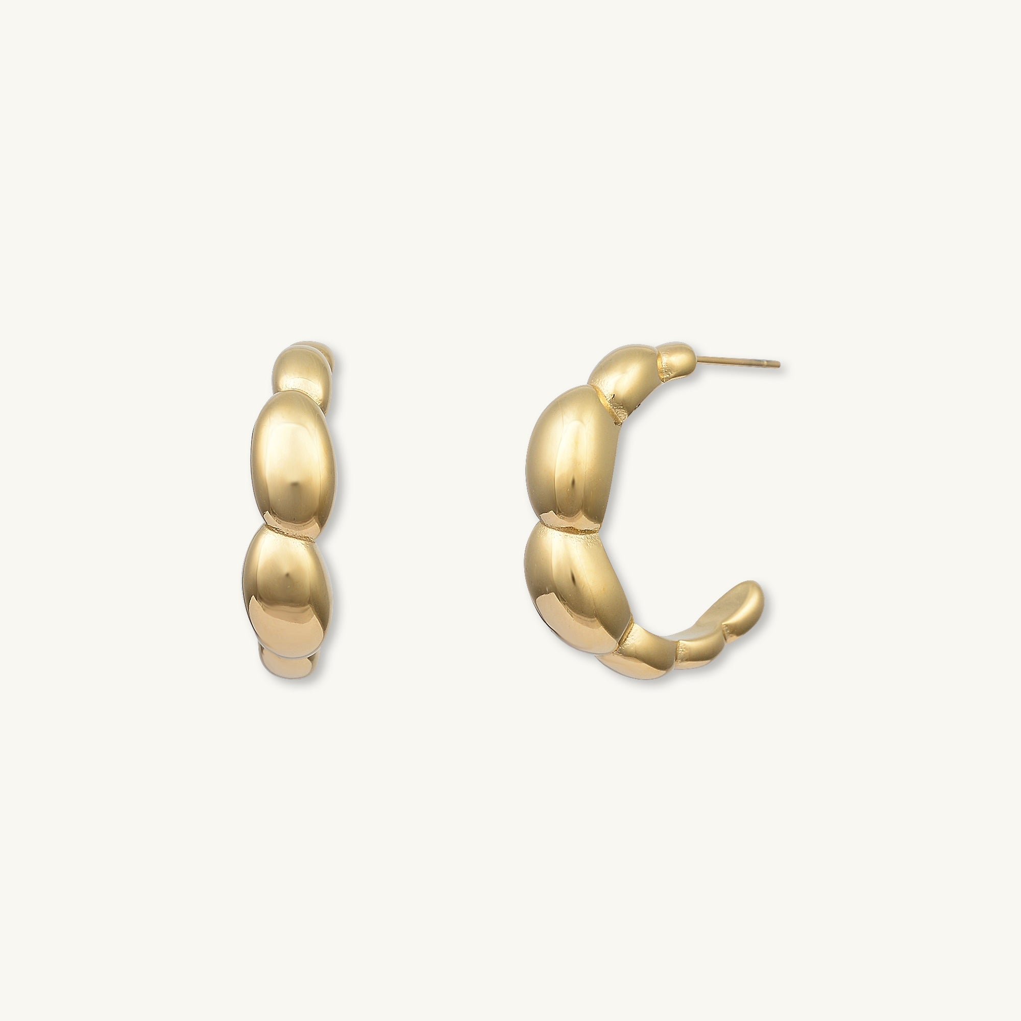 Giselle Dome Hoop Earrings - Camile & Stone