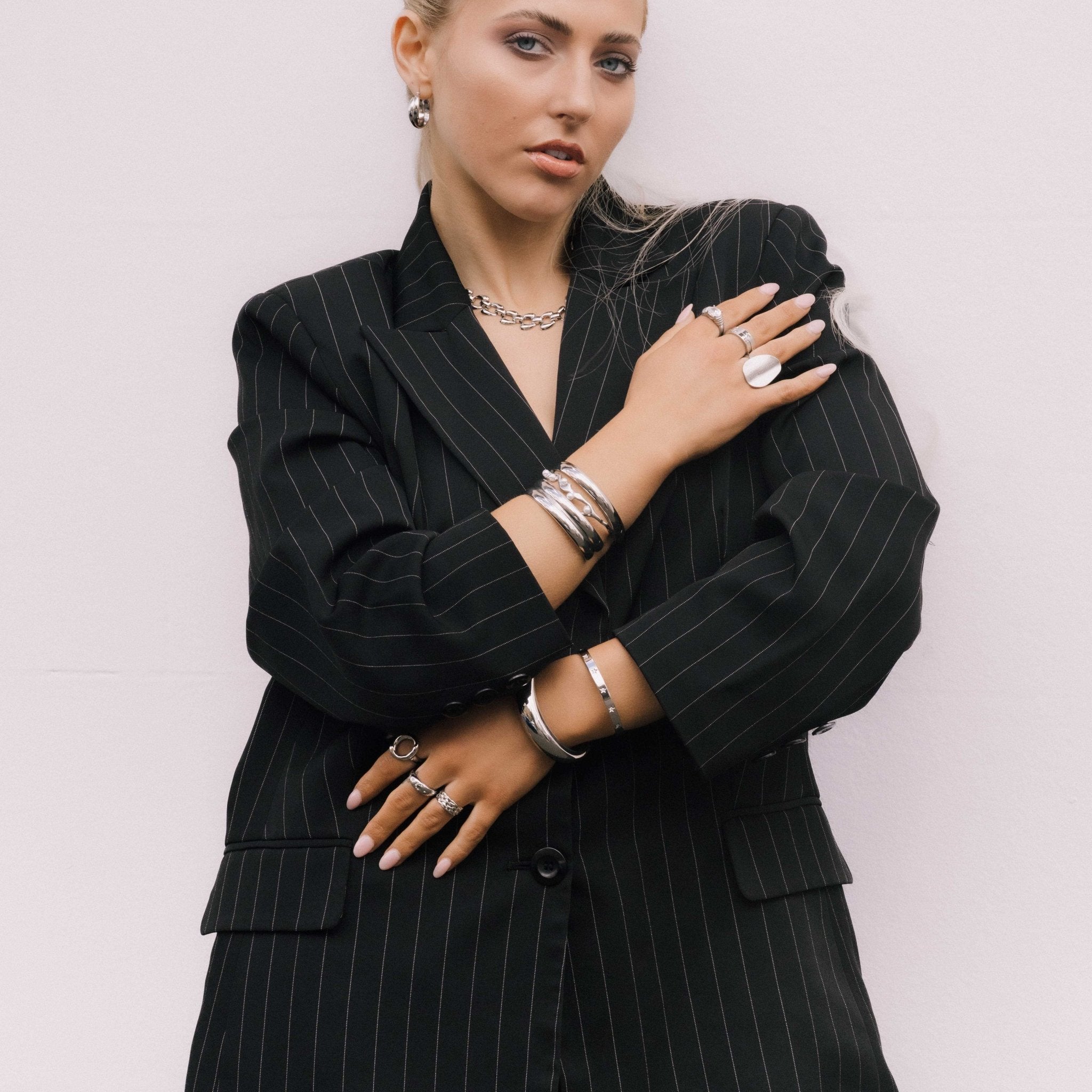 Goddess Pearl Open Cuff Bangle - Camile & Stone