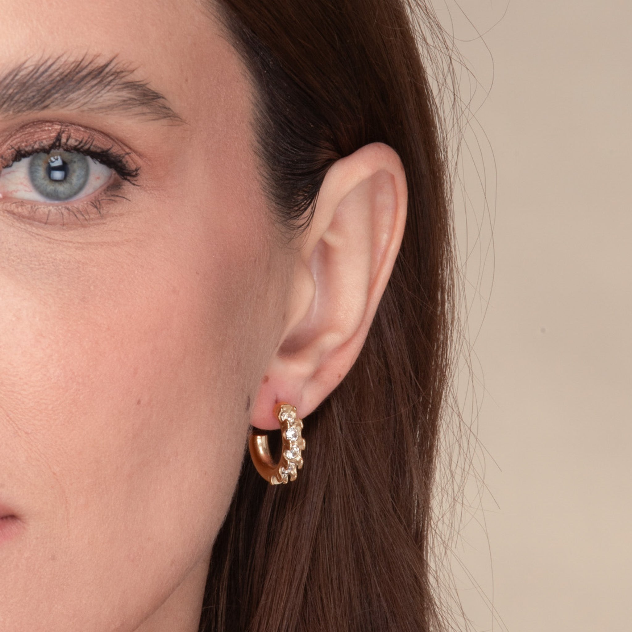 Gracie Zirconia Huggie Earrings - Camile & Stone