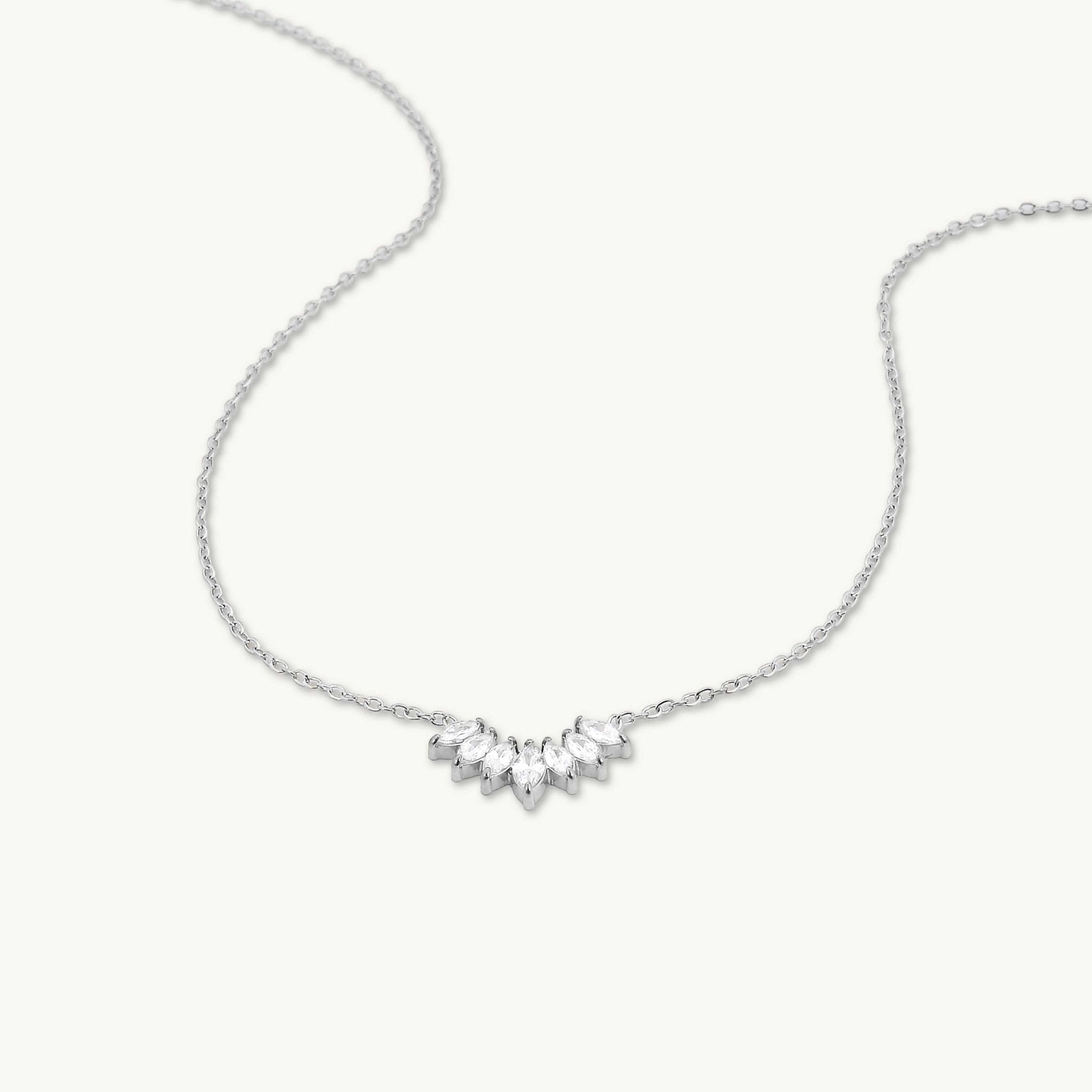 Growth Lotus Marquise Necklace - Camile & Stone