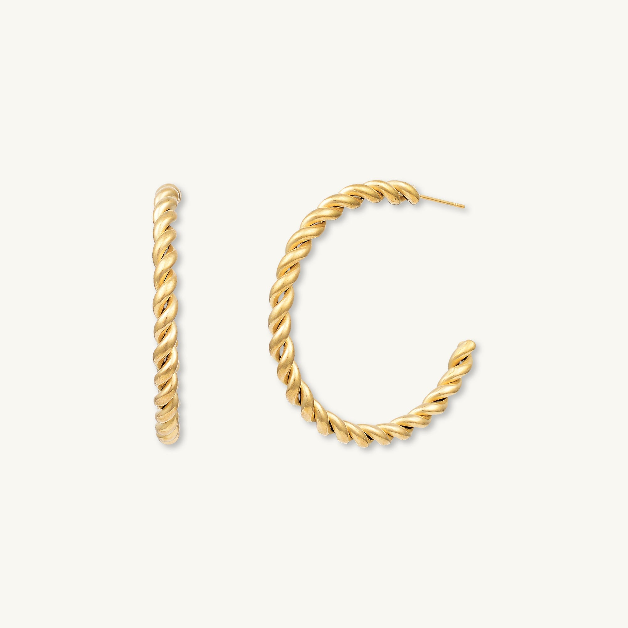 Hallie Twist Statement Hoop Earrings - Camile & Stone