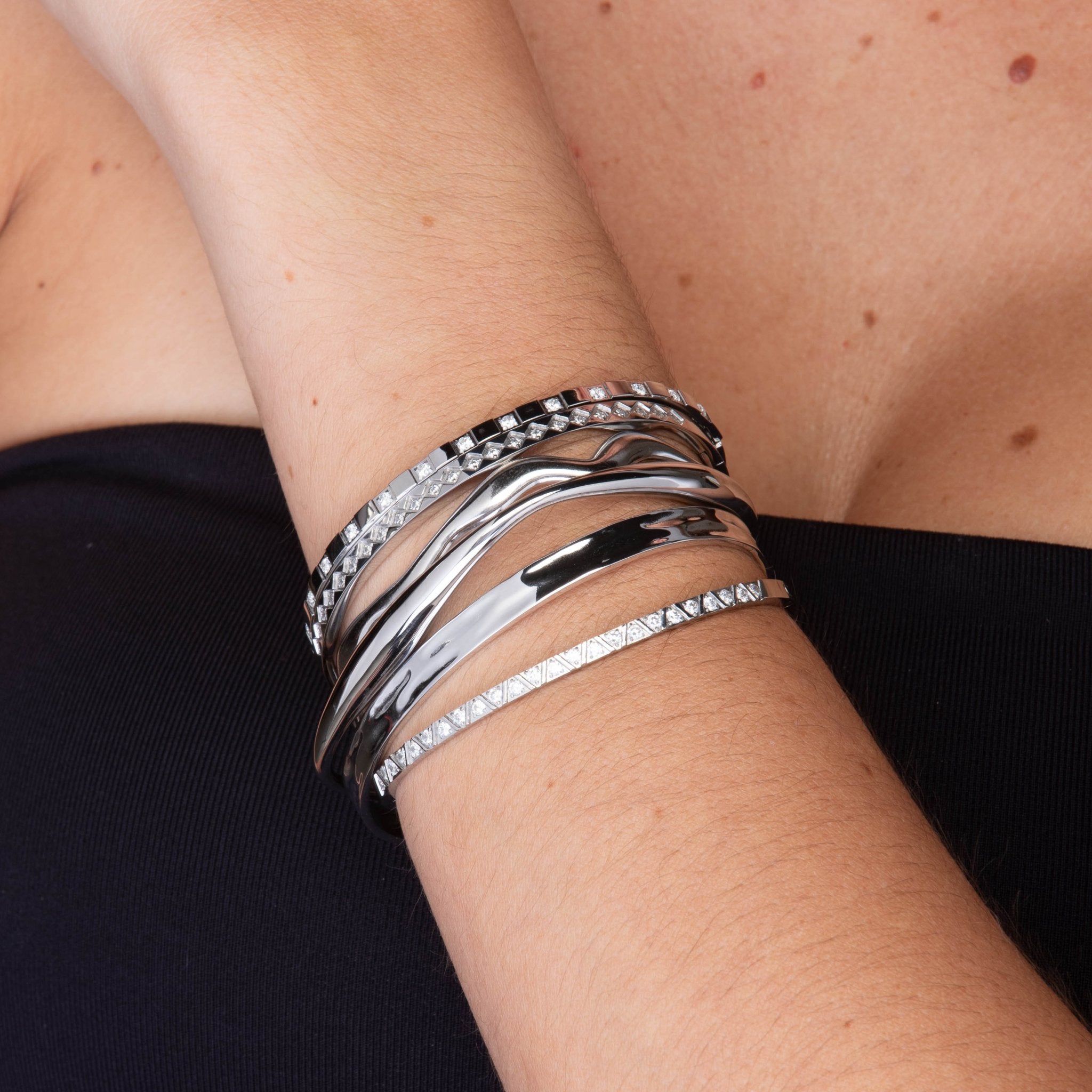 Harmony Open Cuff Bangle - Camile & Stone