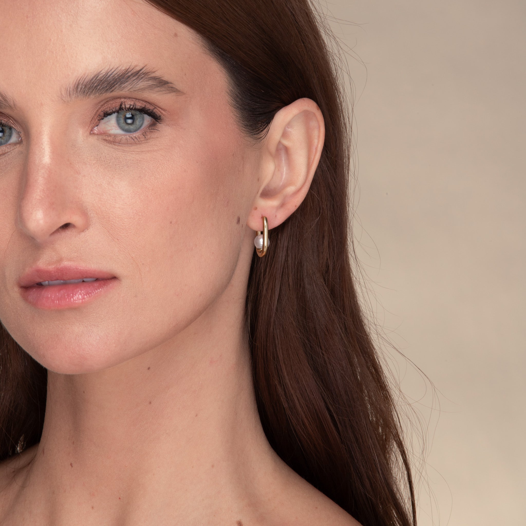 Harper Pearl Hoop Earrings - Camile & Stone