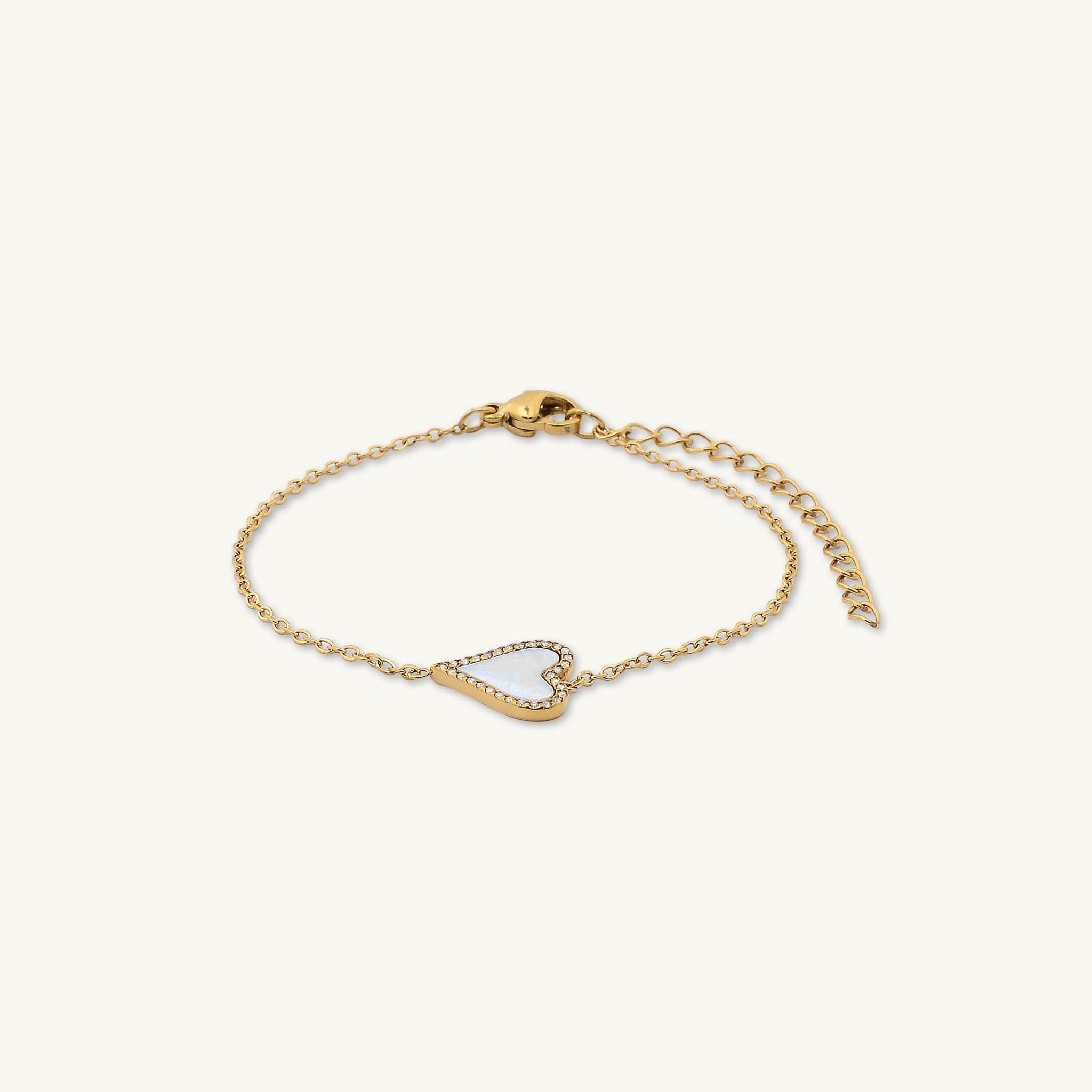Heart Mother of Pearl Bracelet - Camile & Stone