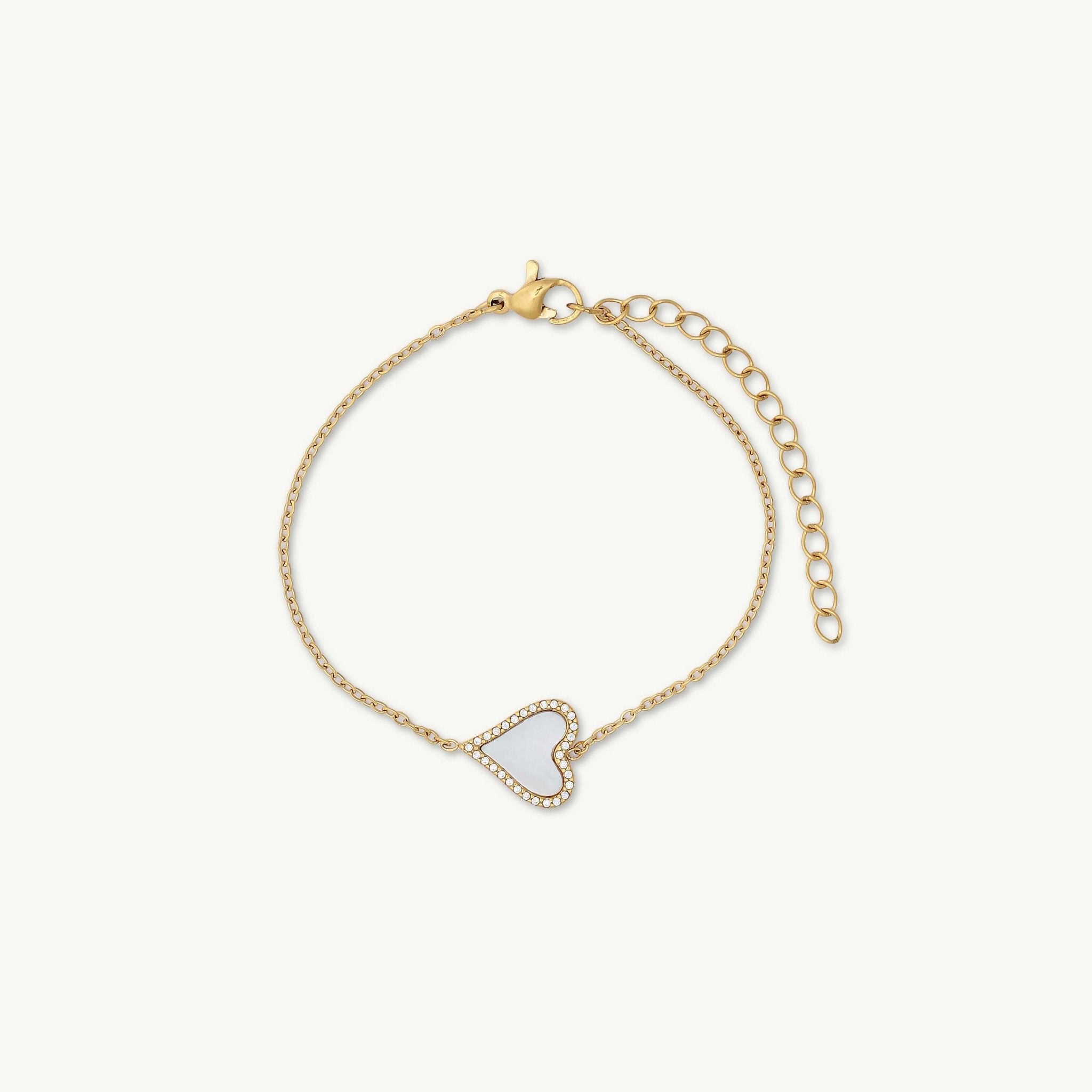 Heart Mother of Pearl Bracelet - Camile & Stone