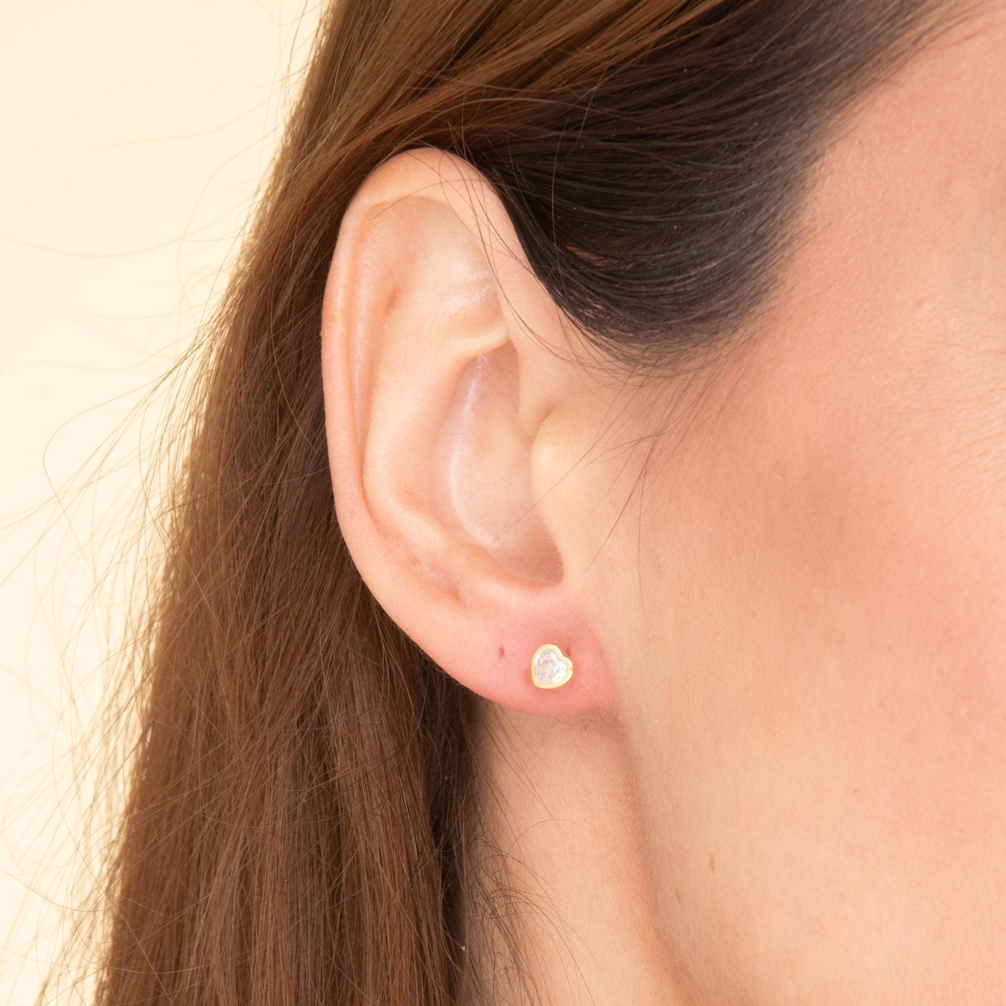 Heart Sapphire Stud Earrings - Camile & Stone