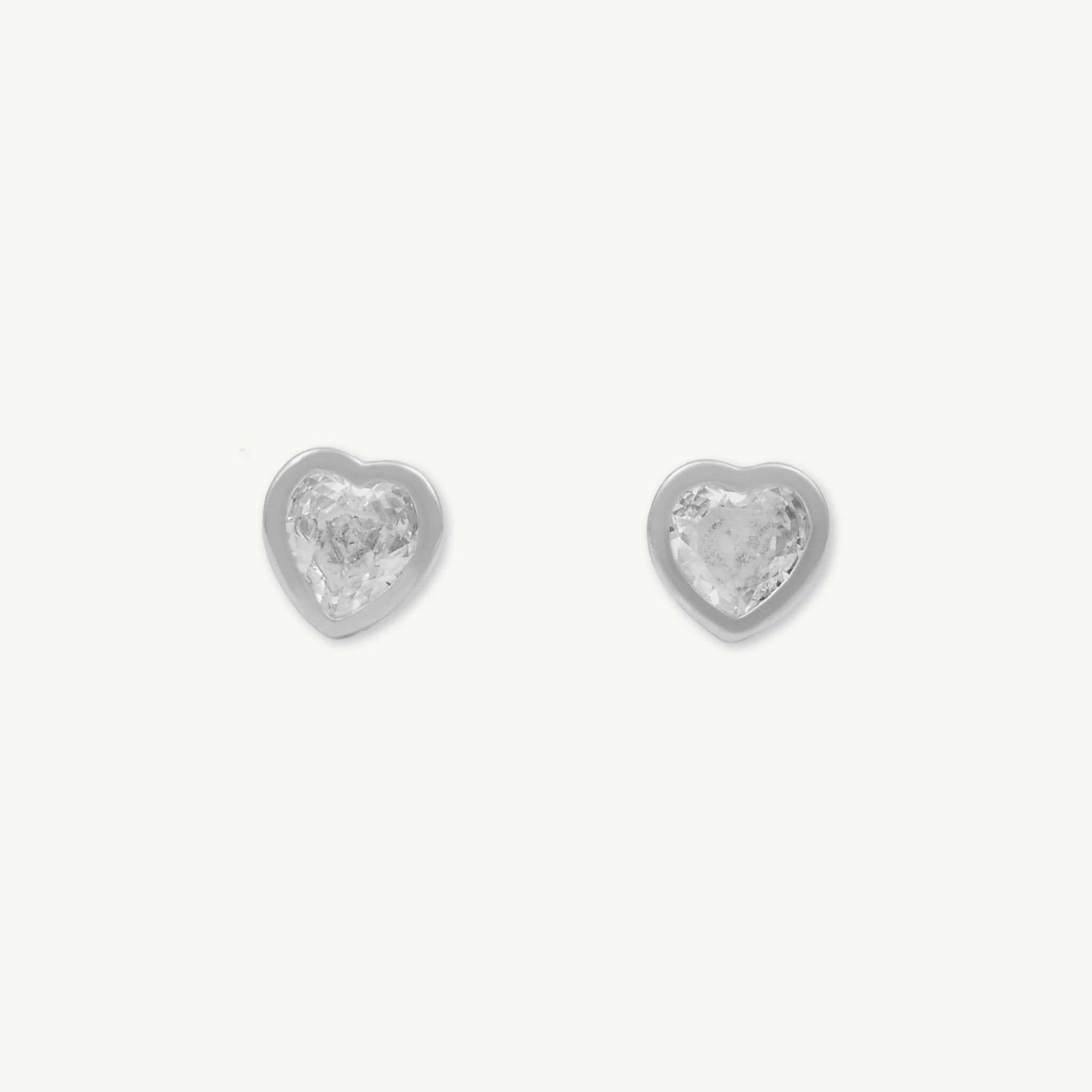 Heart Sapphire Stud Earrings - Camile & Stone