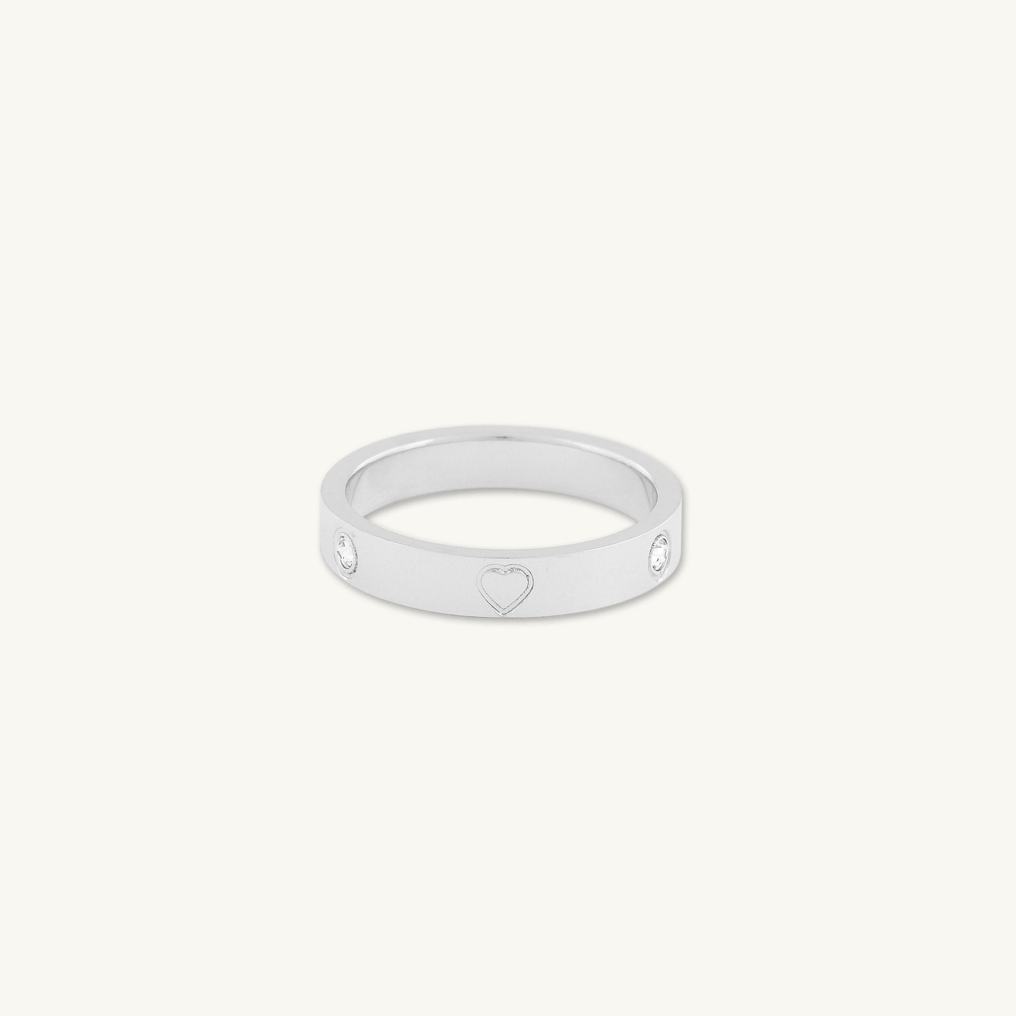 Heart Solitaire Stacker Ring - Camile & Stone