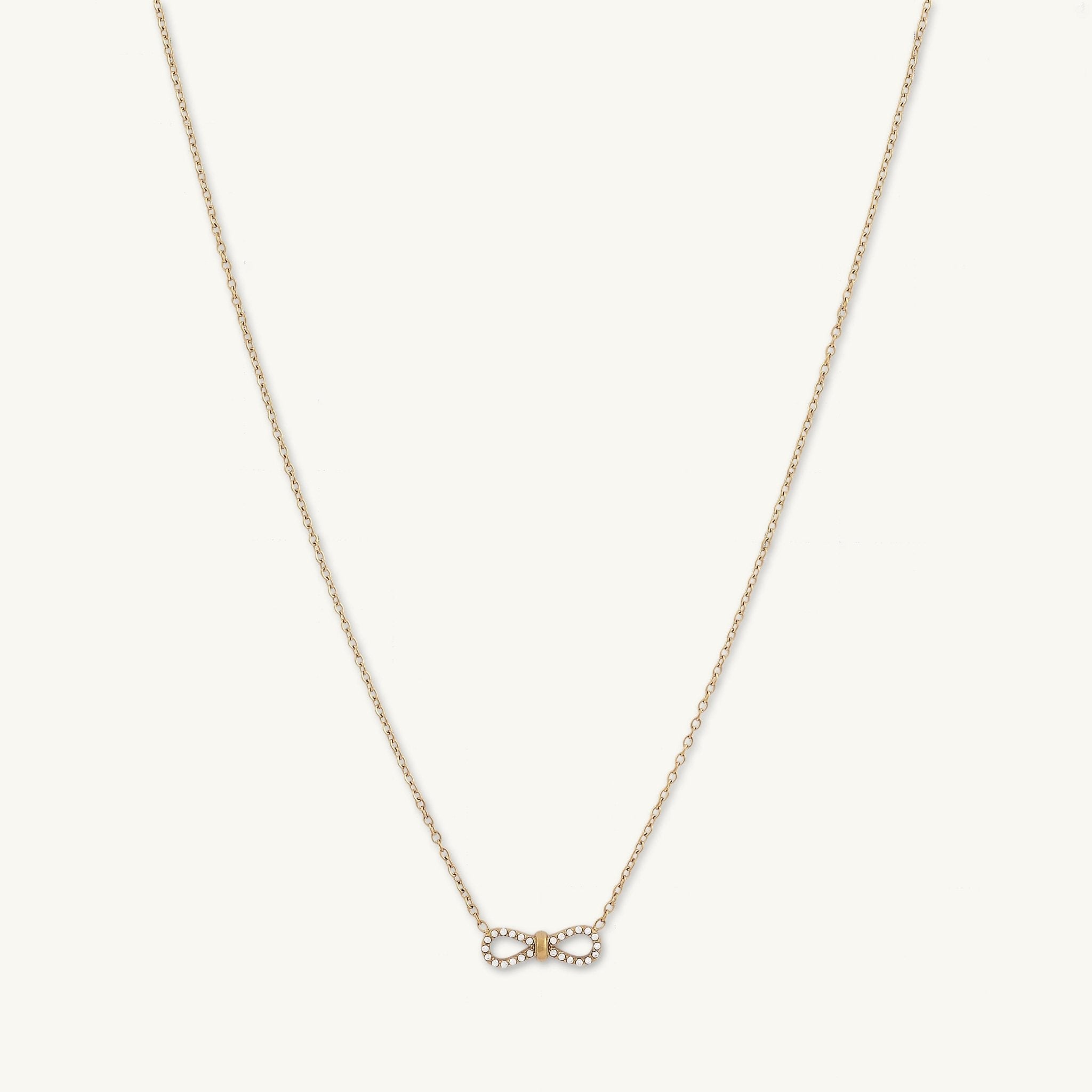 Infinity Ribbon Bow Necklace - Camile & Stone