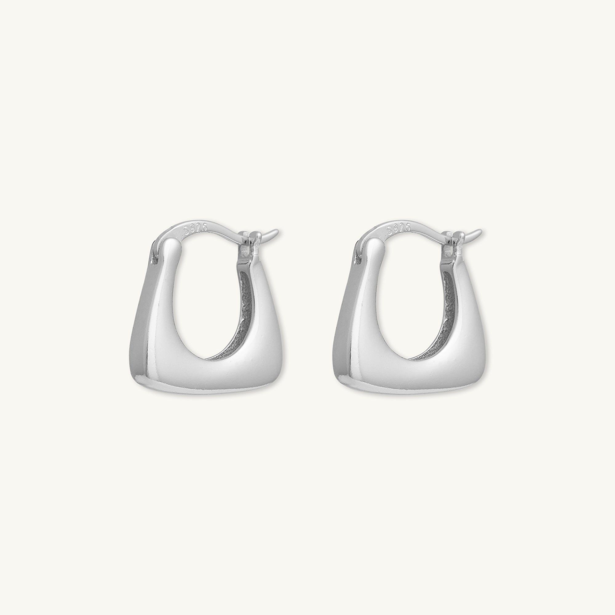 Irregular Triangle Statement Huggie Earrings - Camile & Stone