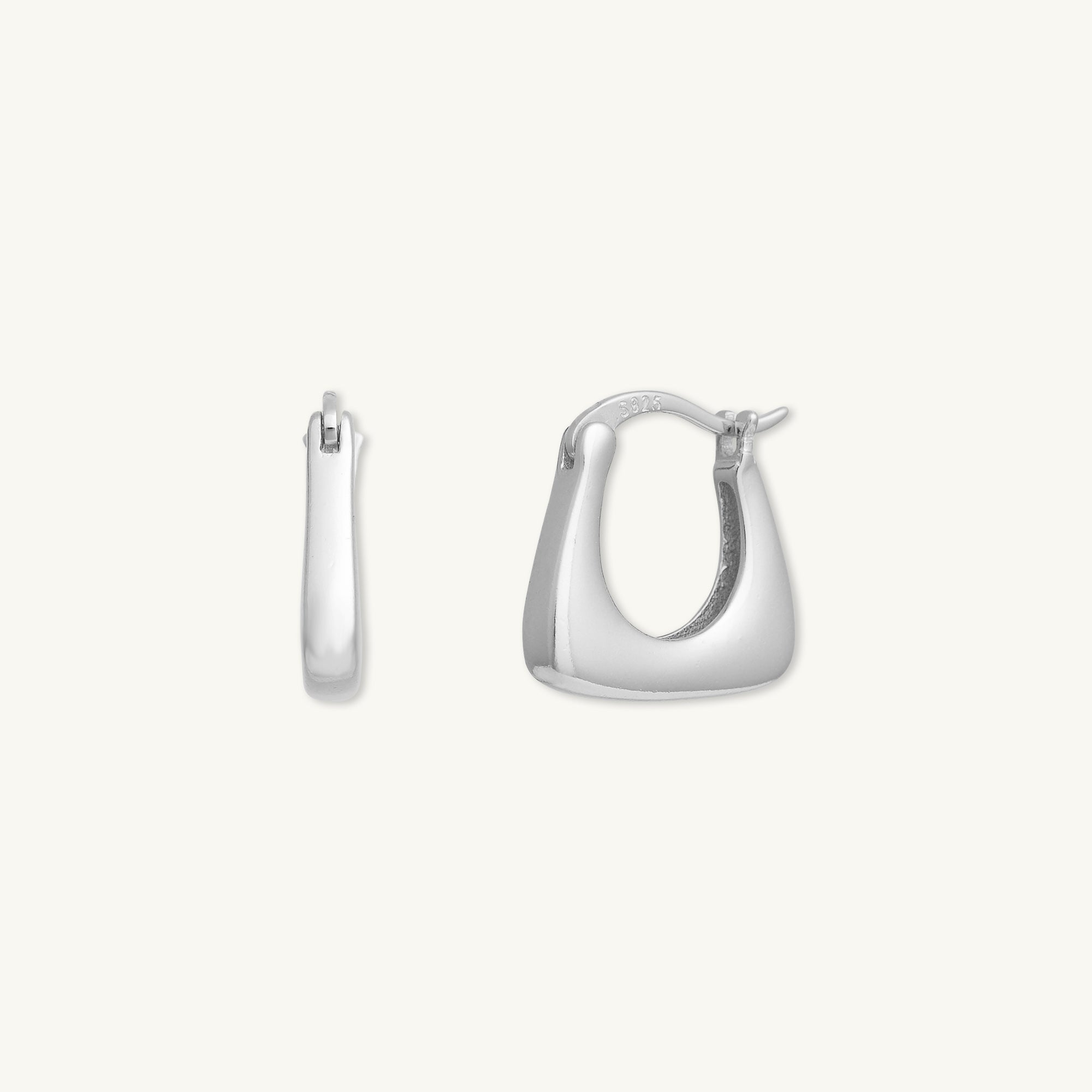 Irregular Triangle Statement Huggie Earrings - Camile & Stone