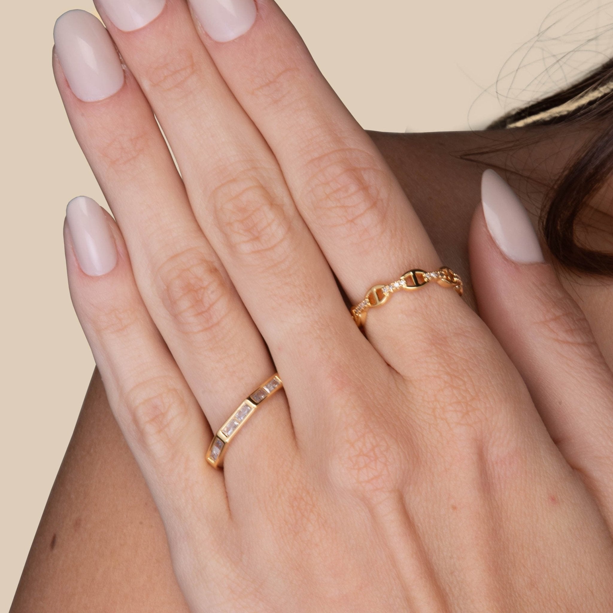 Isobel Crystal Stacker Ring - Camile & Stone