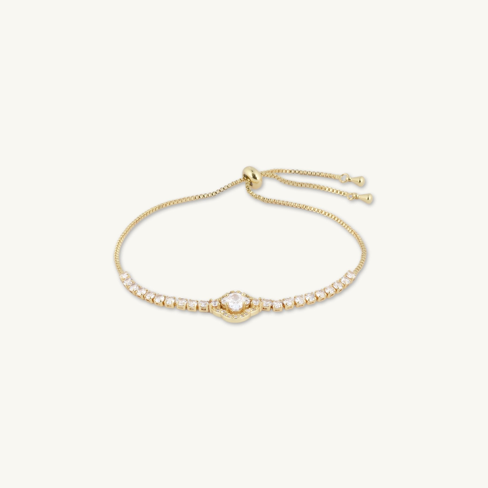 Jannah Clover Tennis Chain Bracelet - Camile & Stone