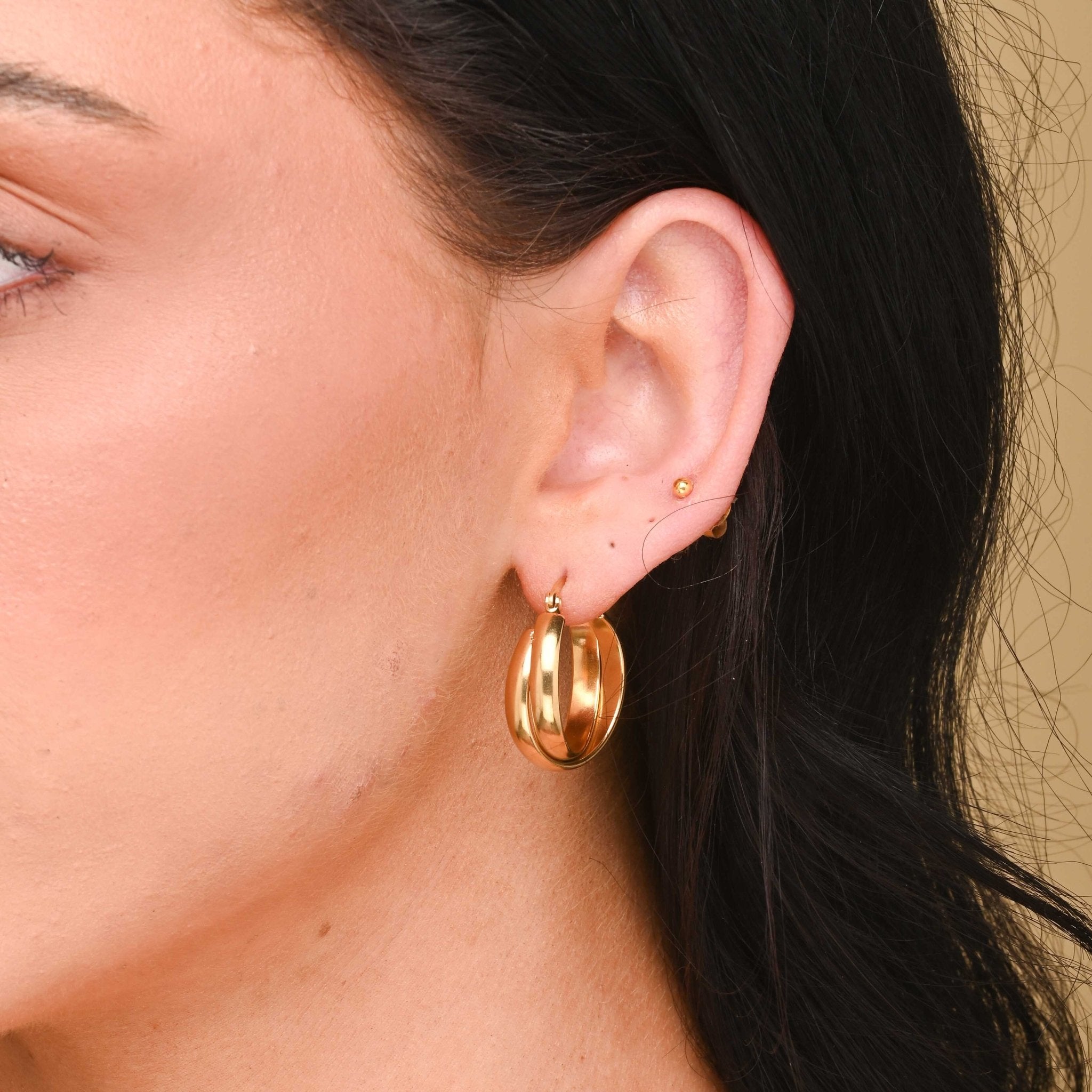 Jordan Twist Statement Hoop Earrings - Camile & Stone