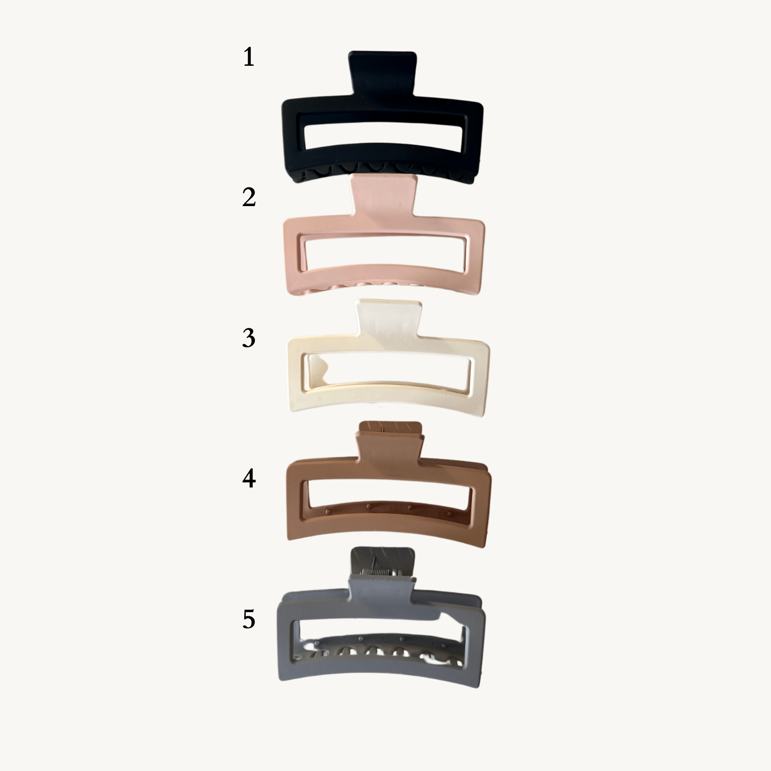 Large Rectangle Hair Claw Clip - Camile & Stone