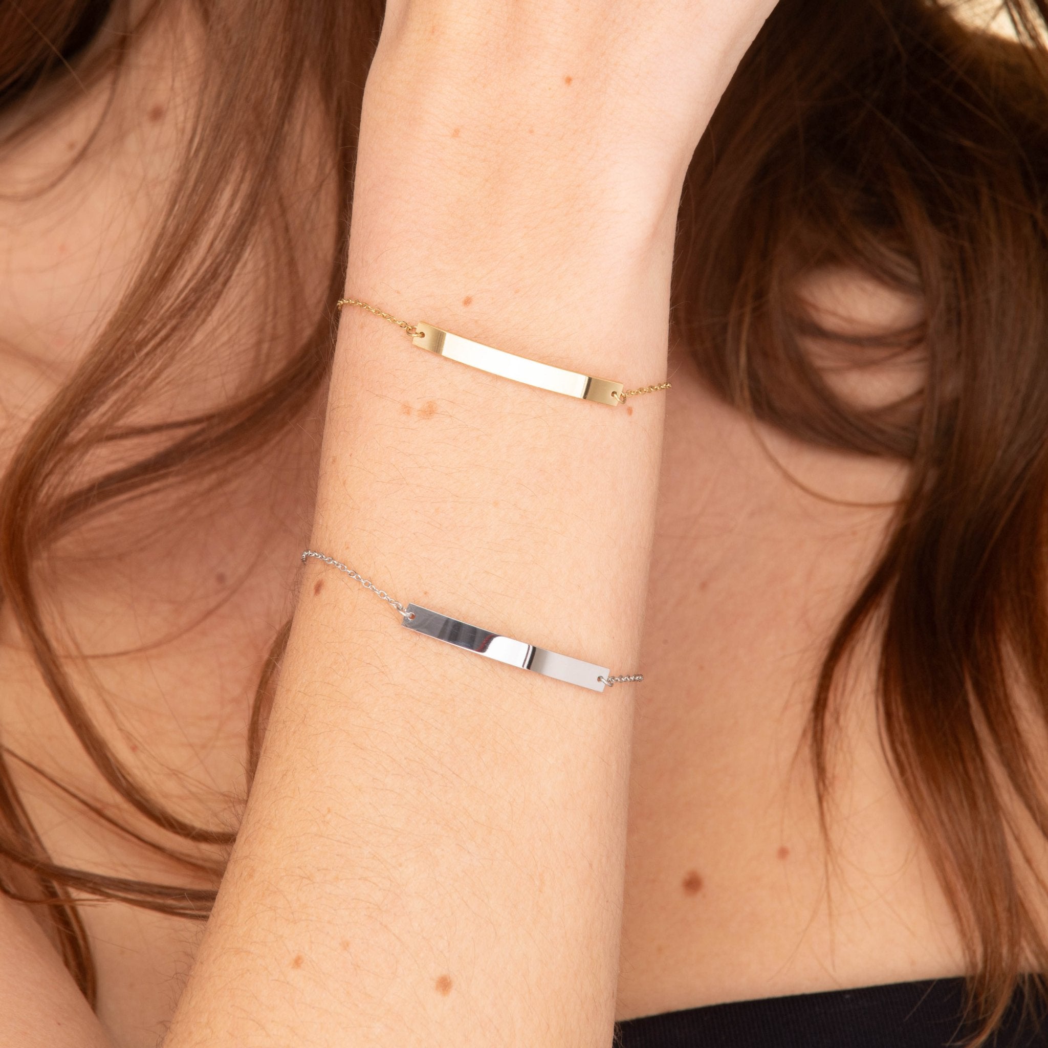 Long Bar Chain Bracelet - Camile & Stone