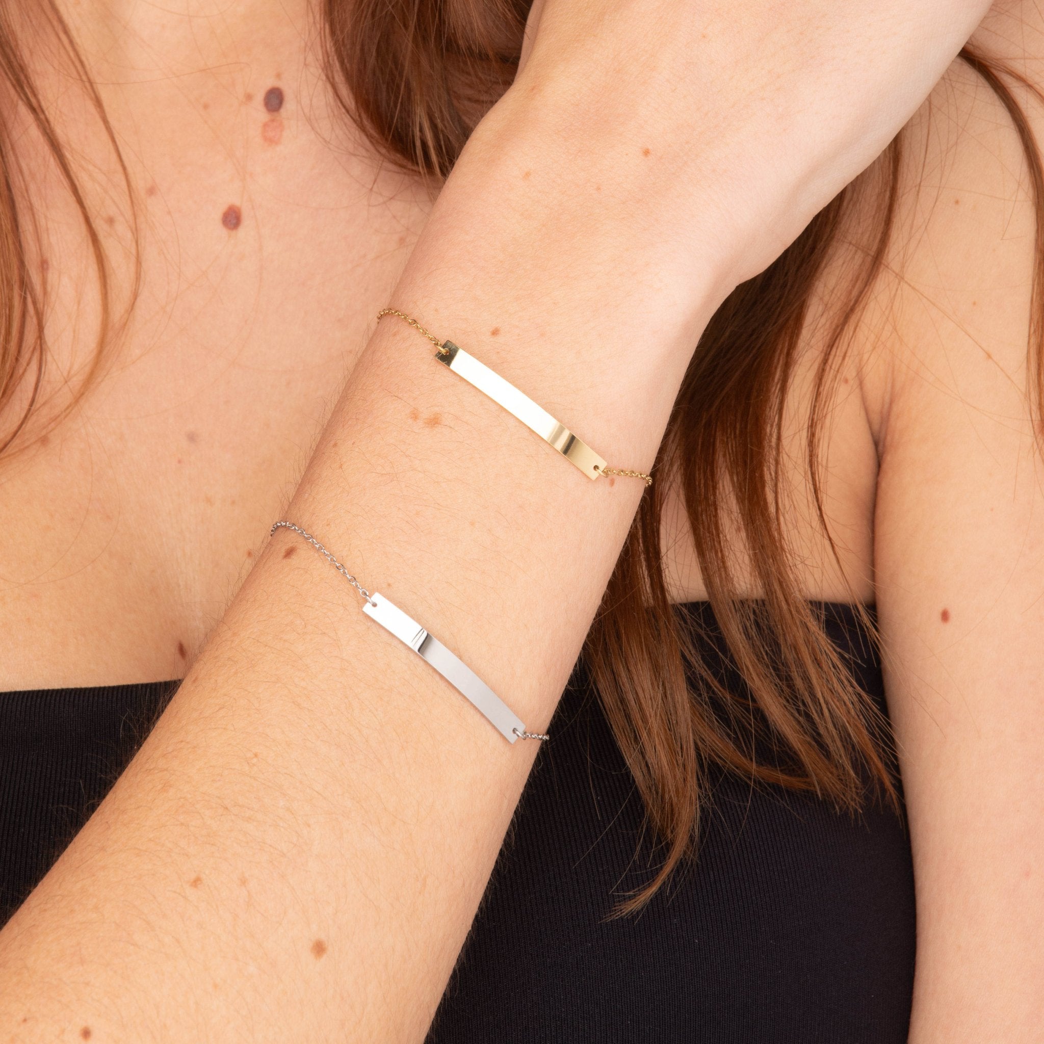 Long Bar Chain Bracelet - Camile & Stone