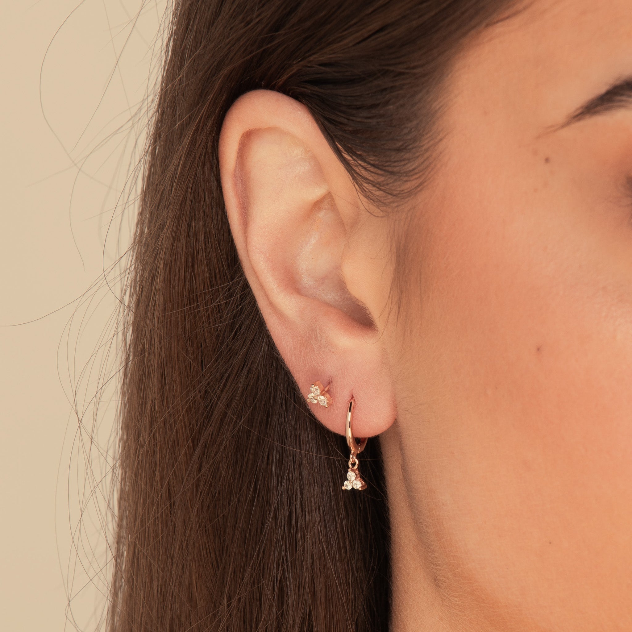Lotus Dangling Hoop Earrings - Camile & Stone