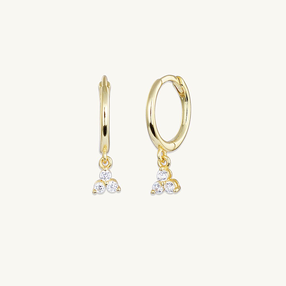 Lotus Dangling Hoop Earrings - Camile & Stone